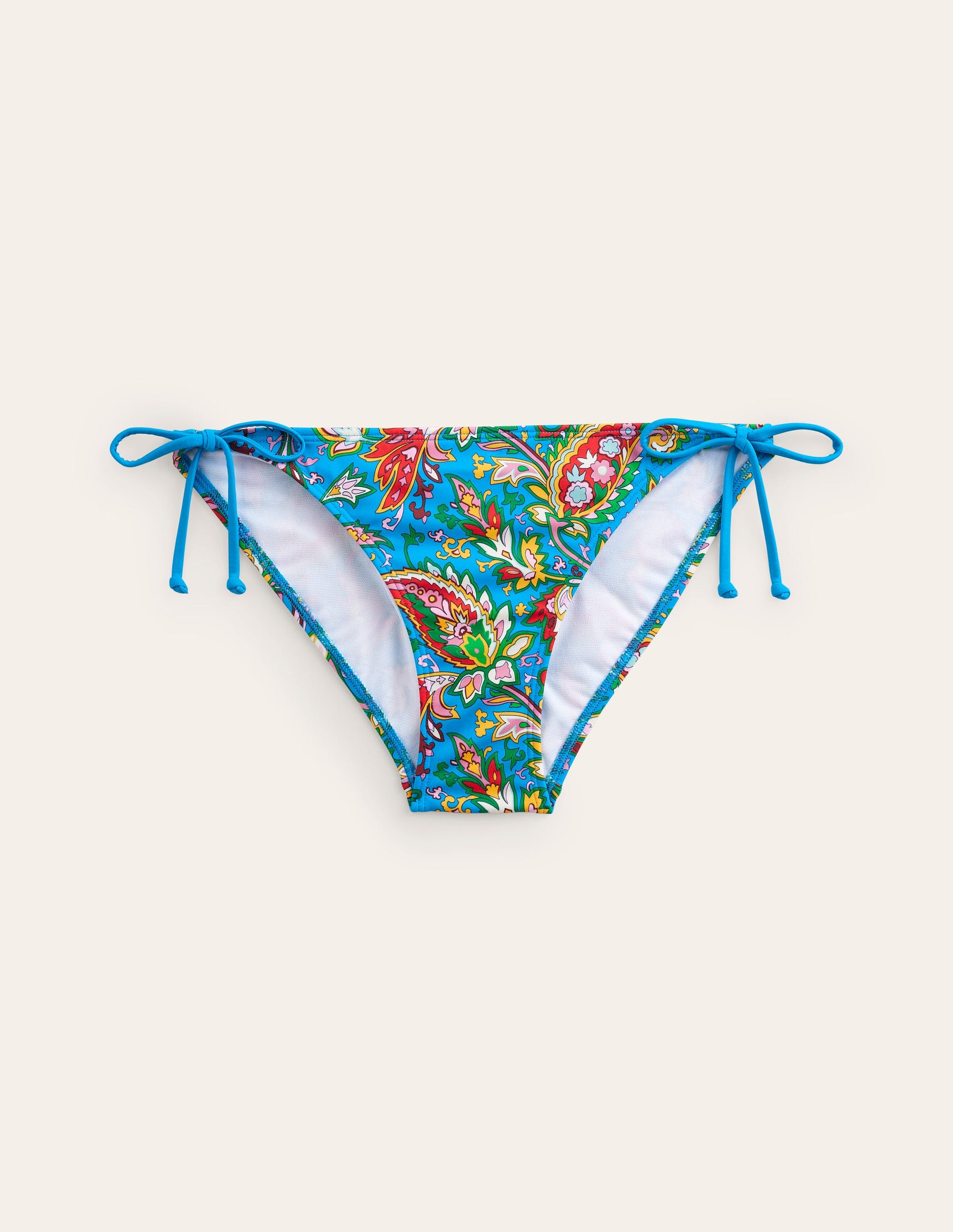 Symi String Bikini Bottoms-Vivid Blue, Paisley Azure-6