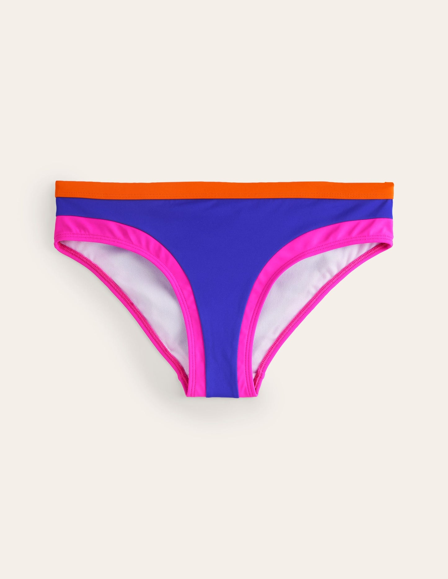 Santorini Bikini Bottoms-Blue/Pink Colourblock