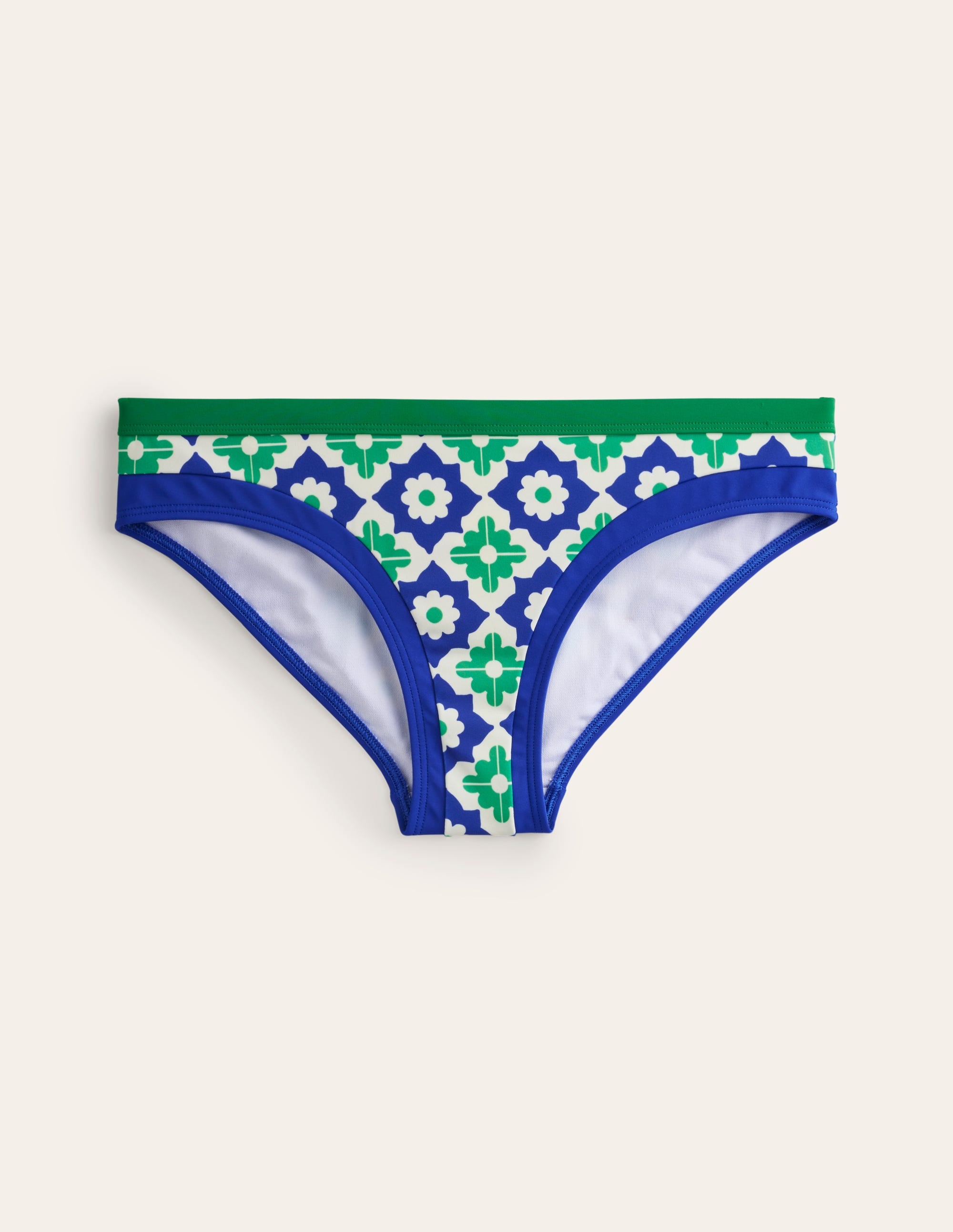 Santorini Bikini Bottoms-Surf The Web, Geometric Stamp - Image 5