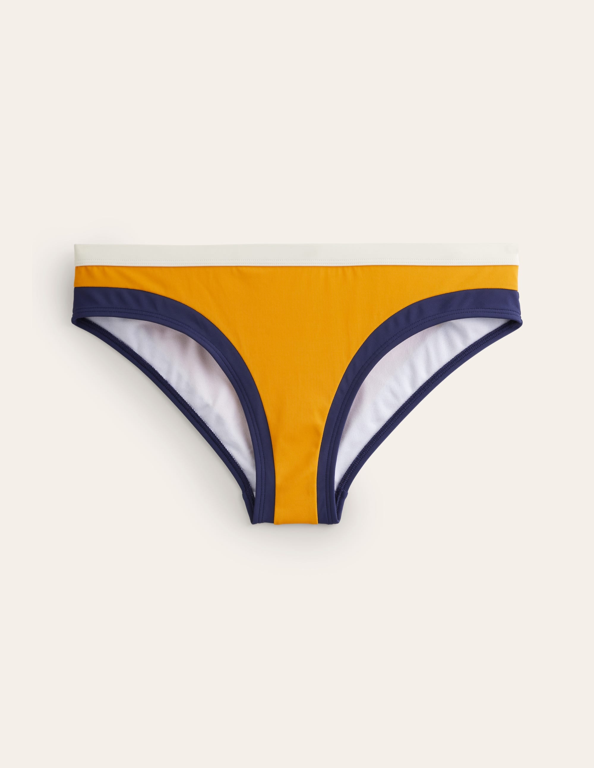 Santorini Bikini Bottoms-Saffron Yellow Colourblock - Image 5