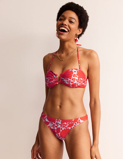 Classic Bikini Bottoms-Fire Cracker, Gardenia Swirl