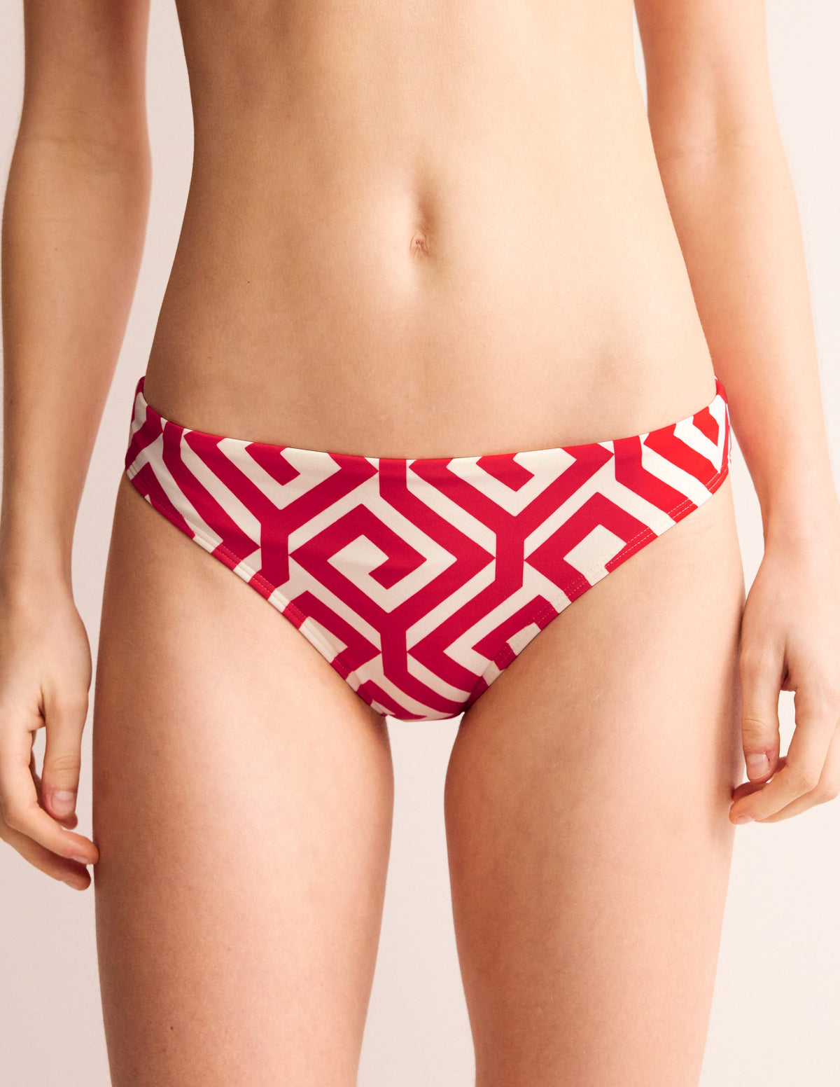 Classic Bikini Bottoms-Flame Scarlet, Maze - Image 4