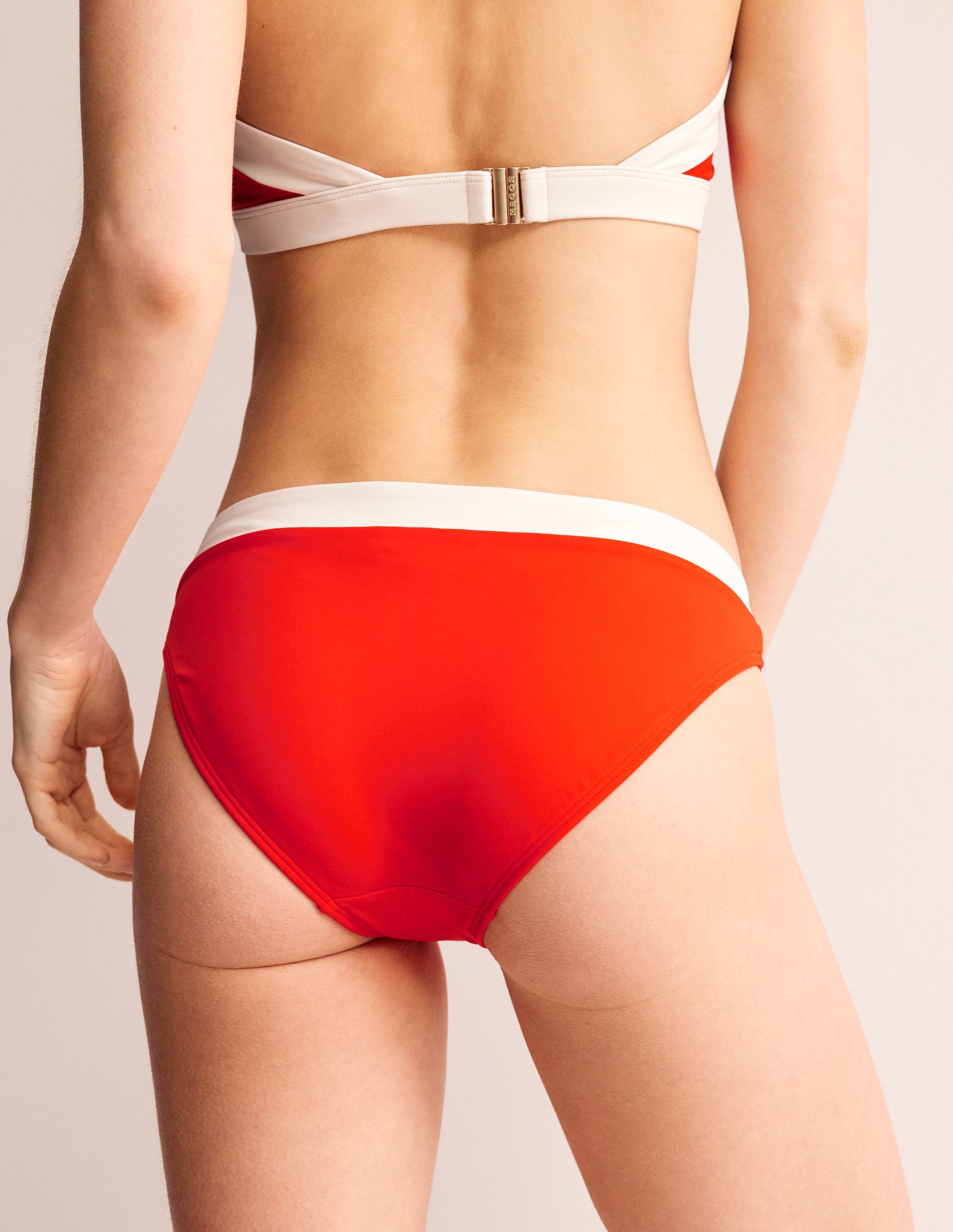 Ithaca Panel Bikini Bottoms-Orange Colourblock - Image 3