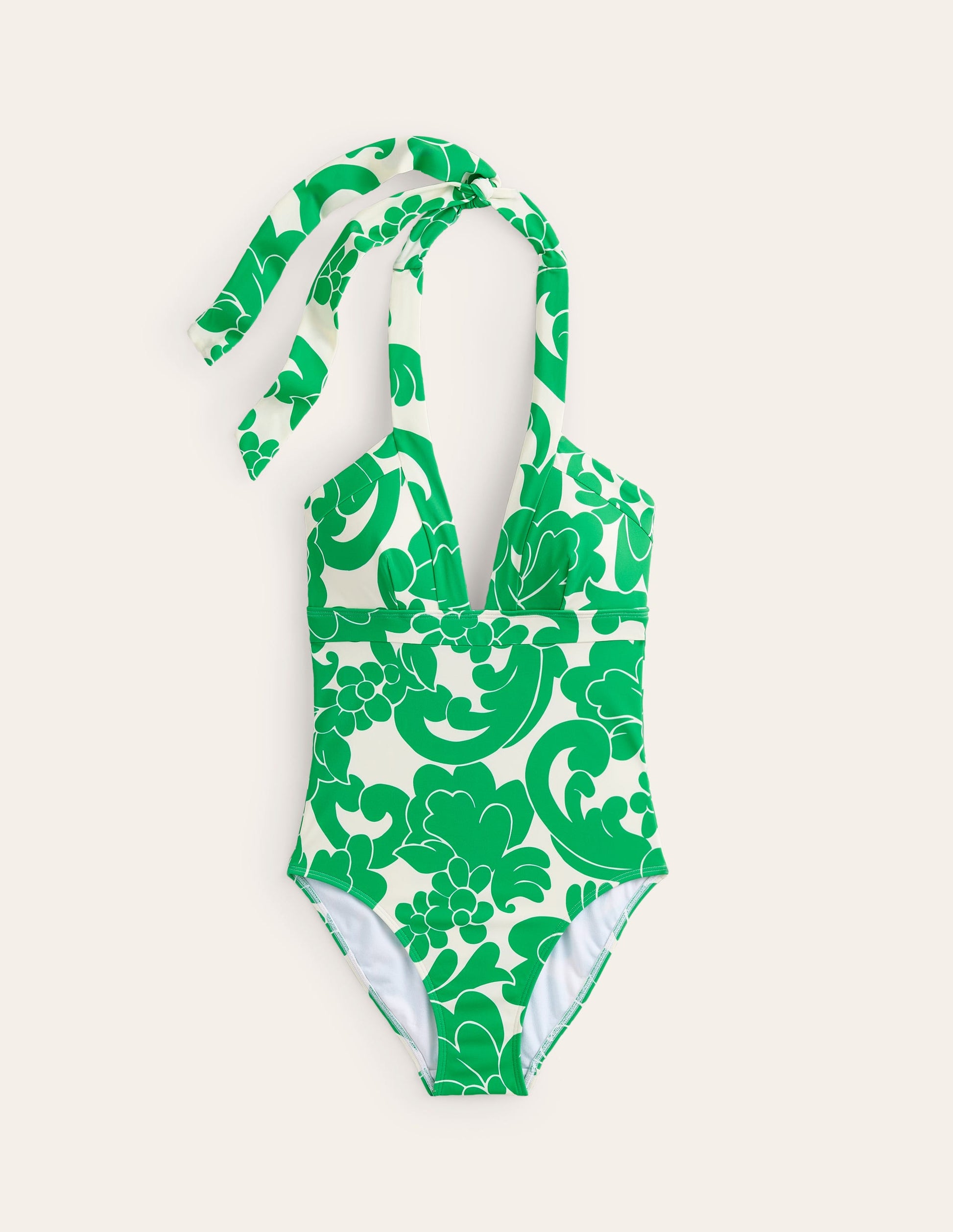Ithaca Halter Swimsuit-Bright Green, Opulent Whirl-6