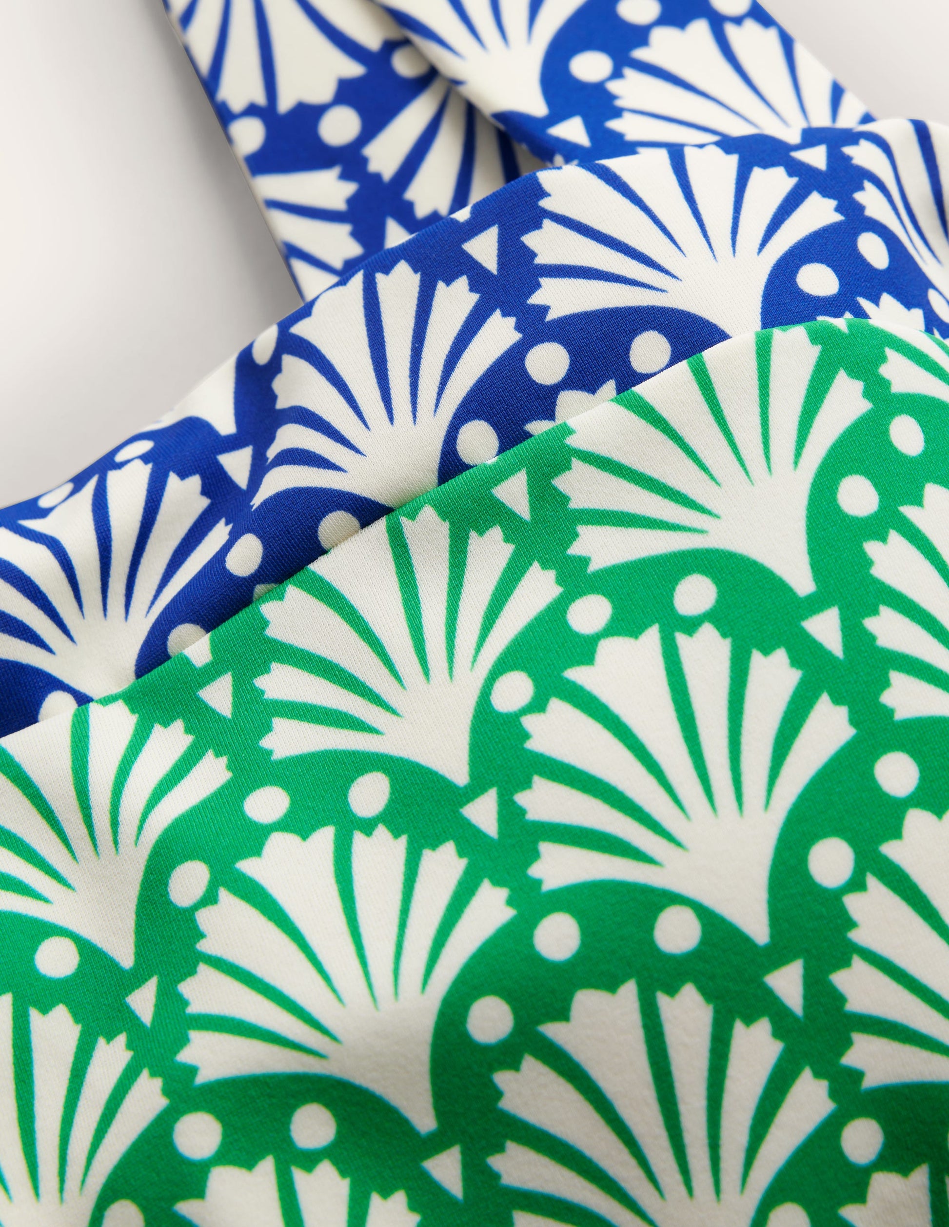 Square Neck Panel Swimsuit-Green Tambourine, Shells-6
