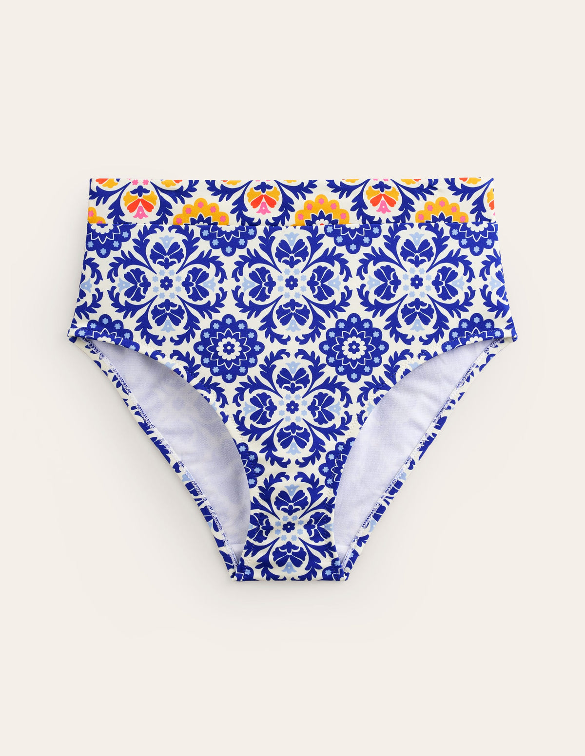 Panel High Waist Bottoms-Surf the Web, Mosaic Bloom - Image 5