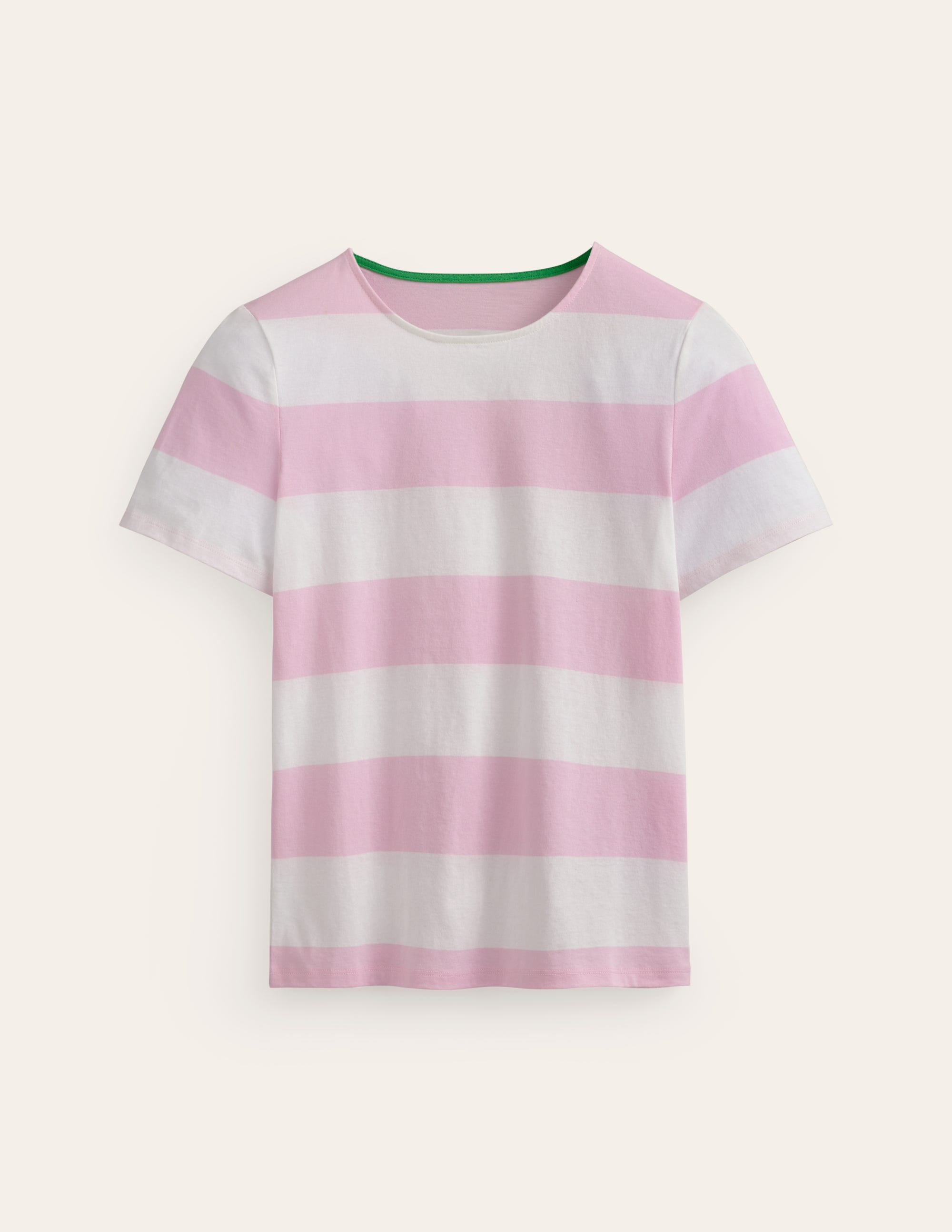 Bea Short Sleeve Breton-Pink Wide Stripe - Image 5
