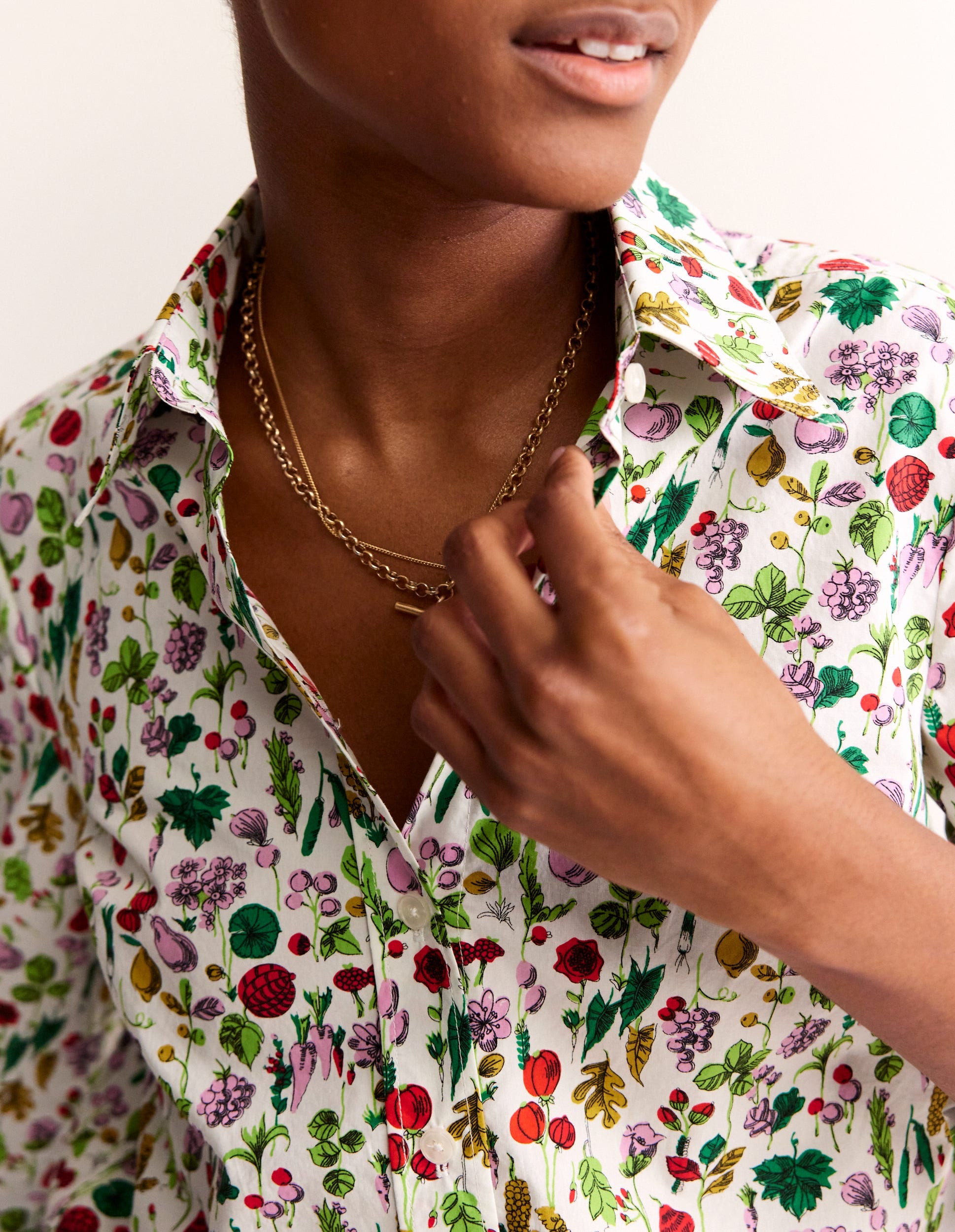Sienna Cotton Shirt-Ivory, Spring Crop-2