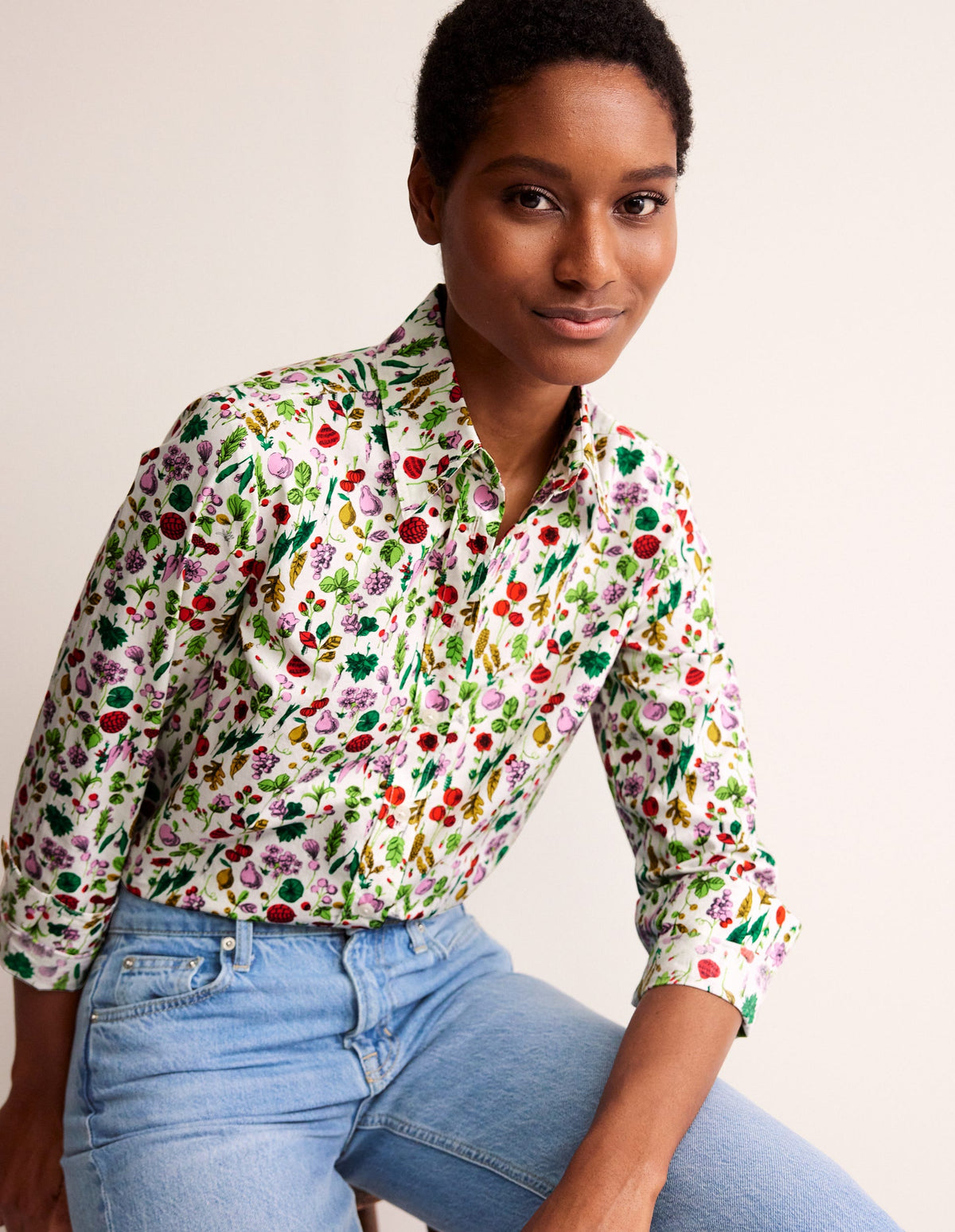 Sienna Cotton Shirt-Ivory, Spring Crop-4