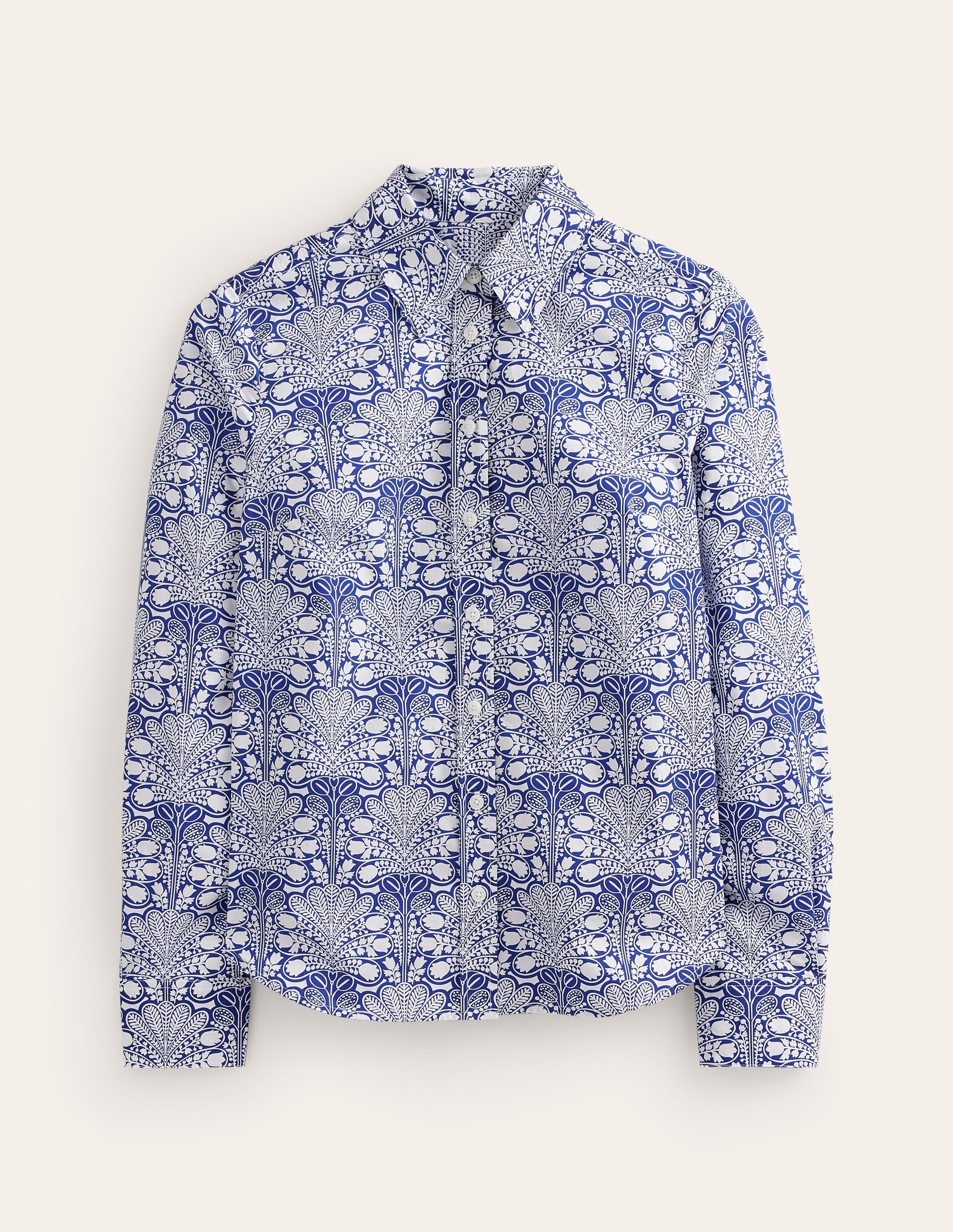 Sienna Cotton Shirt-Surf the Web, Gardenia Swirl-6