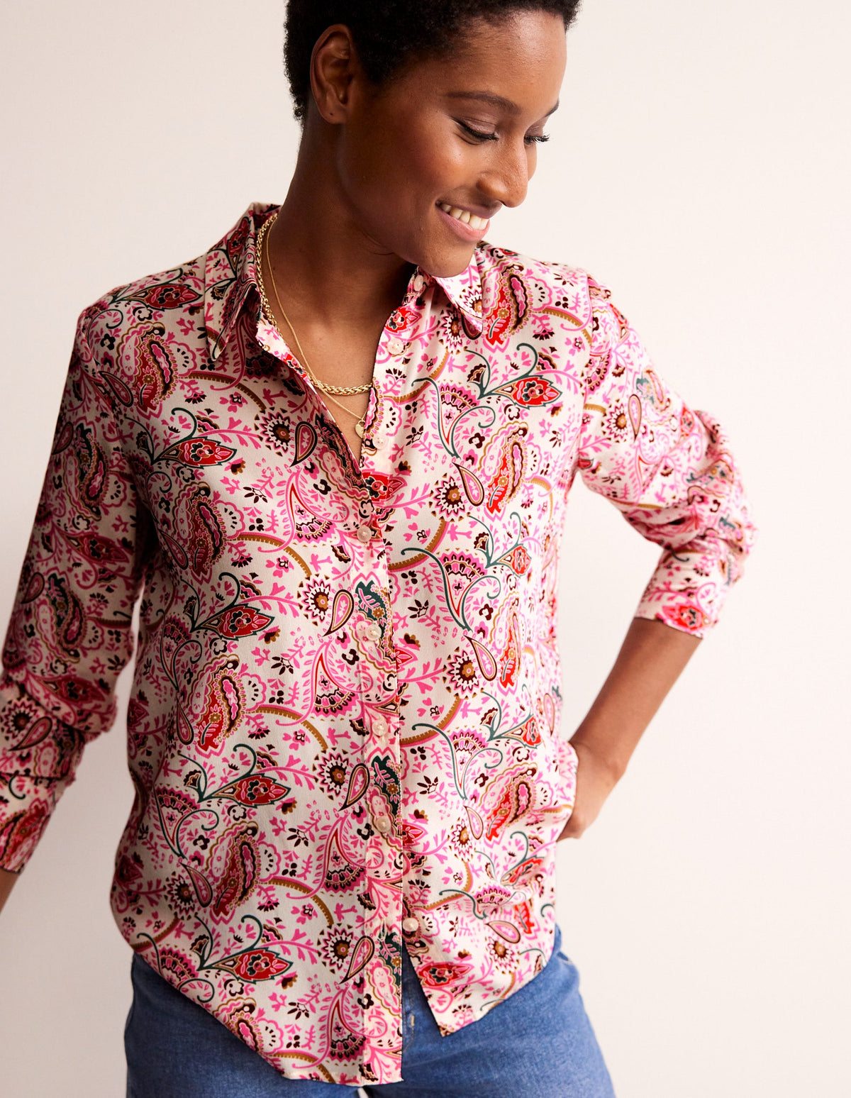 Sienna Silk Shirt-Ivory, Fantastical - Image 1