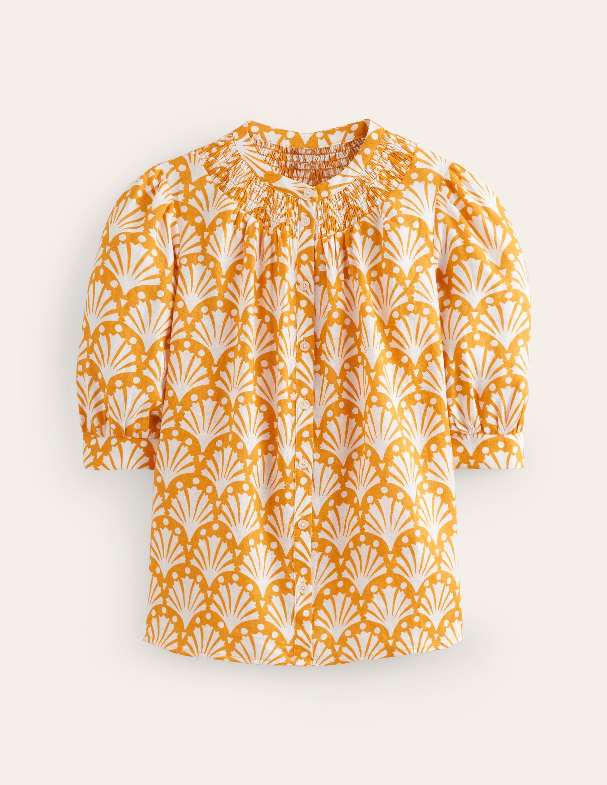 Ada Linen Top-Artisan Gold, Shells-5