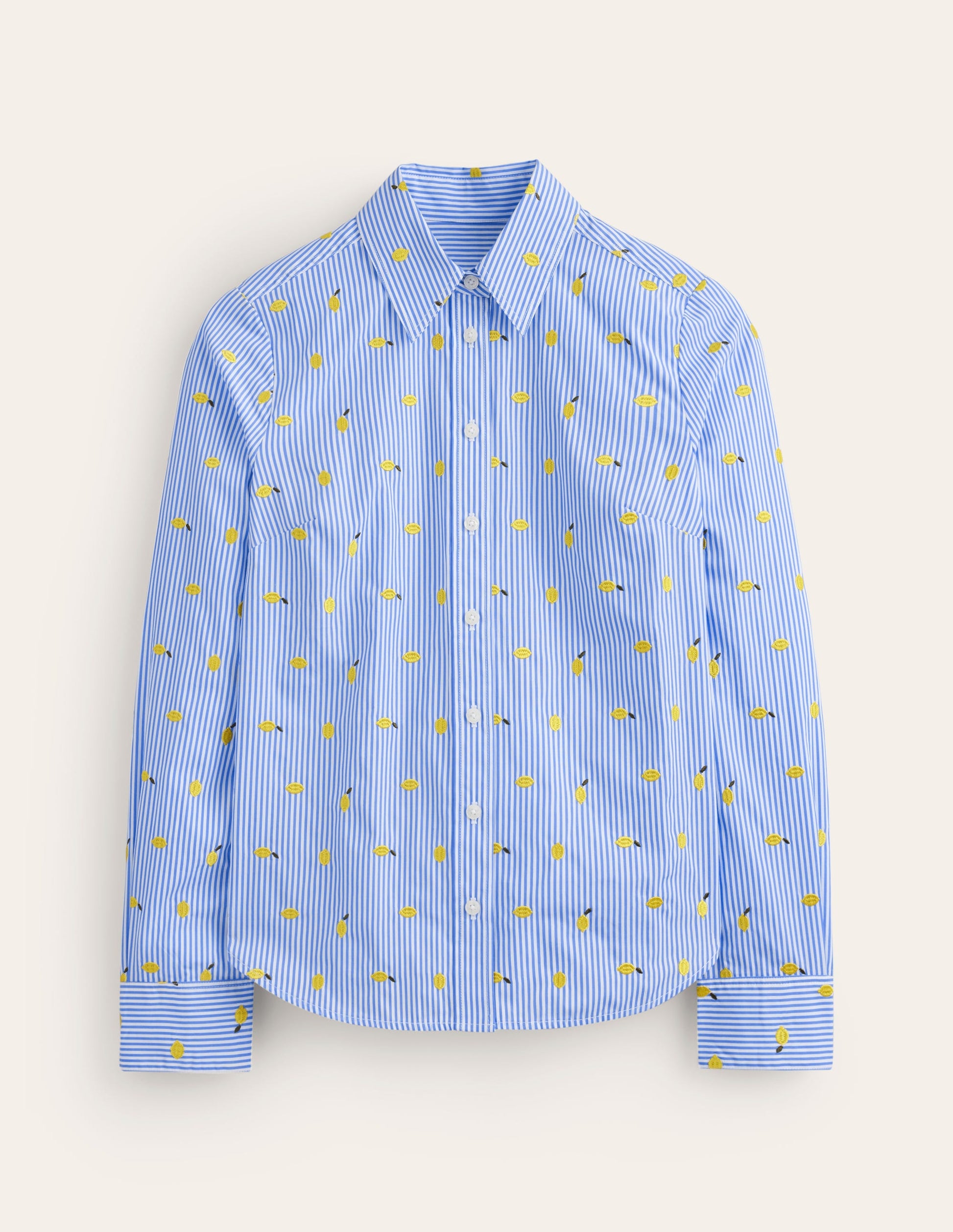 Sienna Embroidered Shirt-Passion Fruit, Lemons-5
