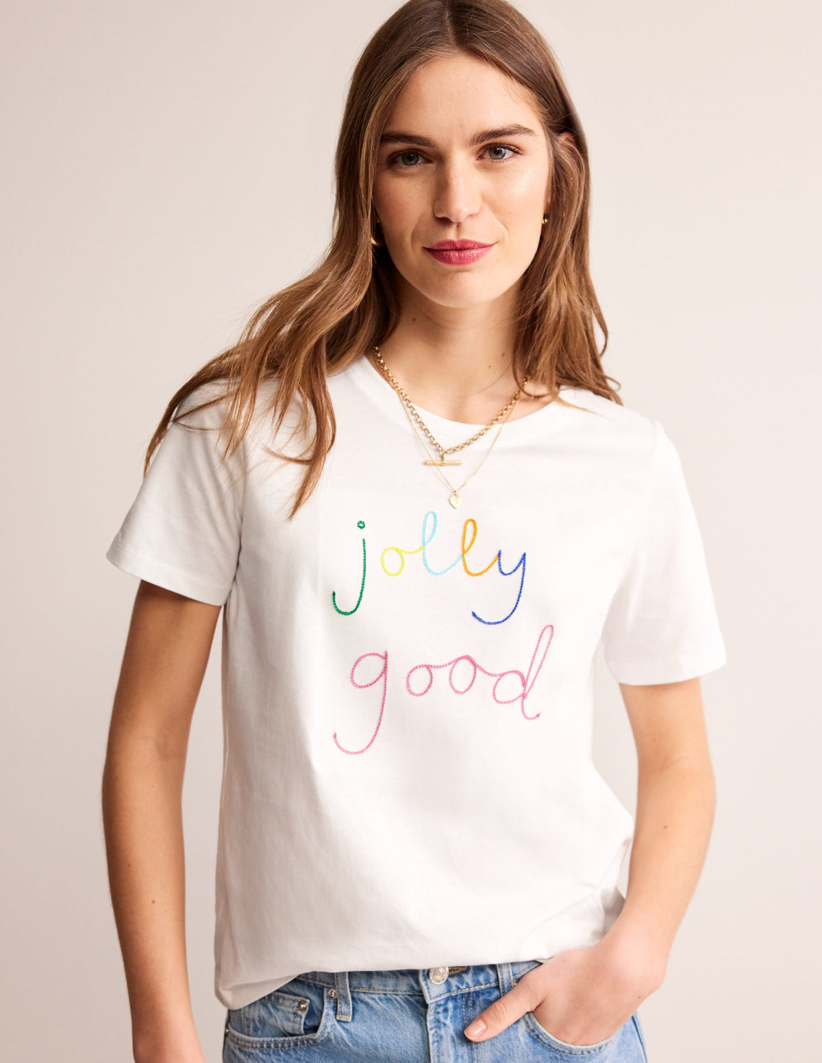 Rosa Embroidered T-Shirt-Jolly Good-4
