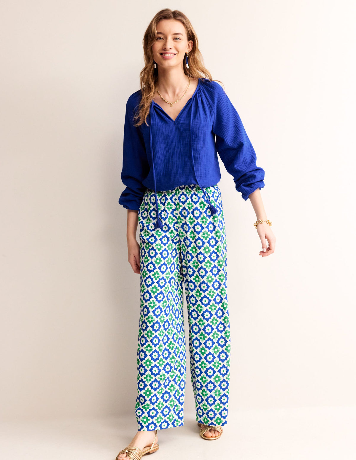 Serena Double Cloth Blouse-Surf the Web-4