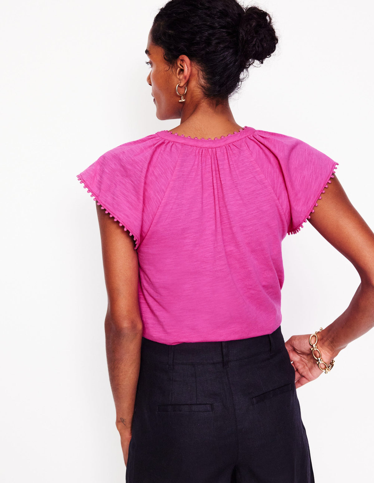 Millie Trim Detail Top-Rose Violet-3