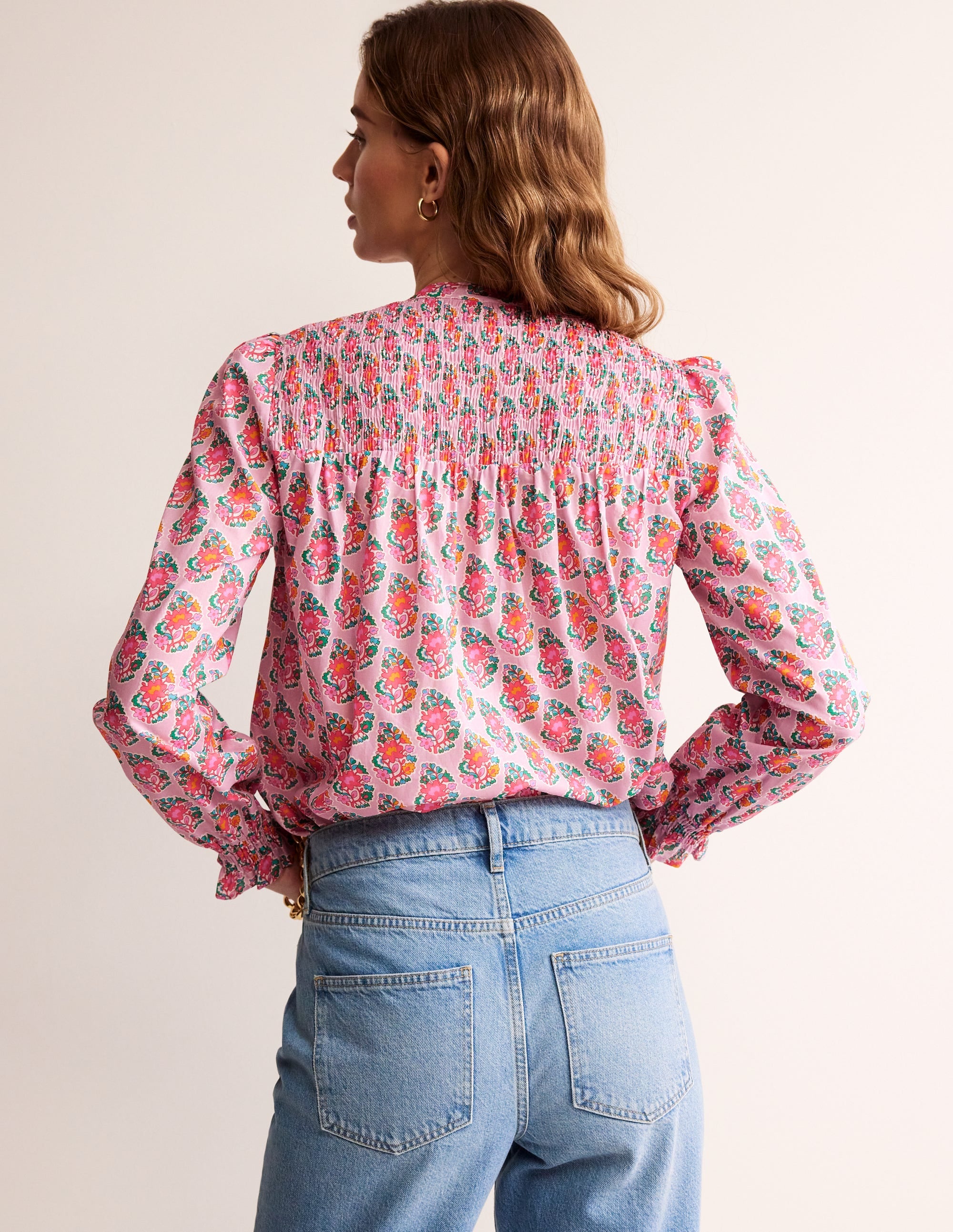 Helena Cotton Blouse-Fragrent Lily, Paisley - Image 3
