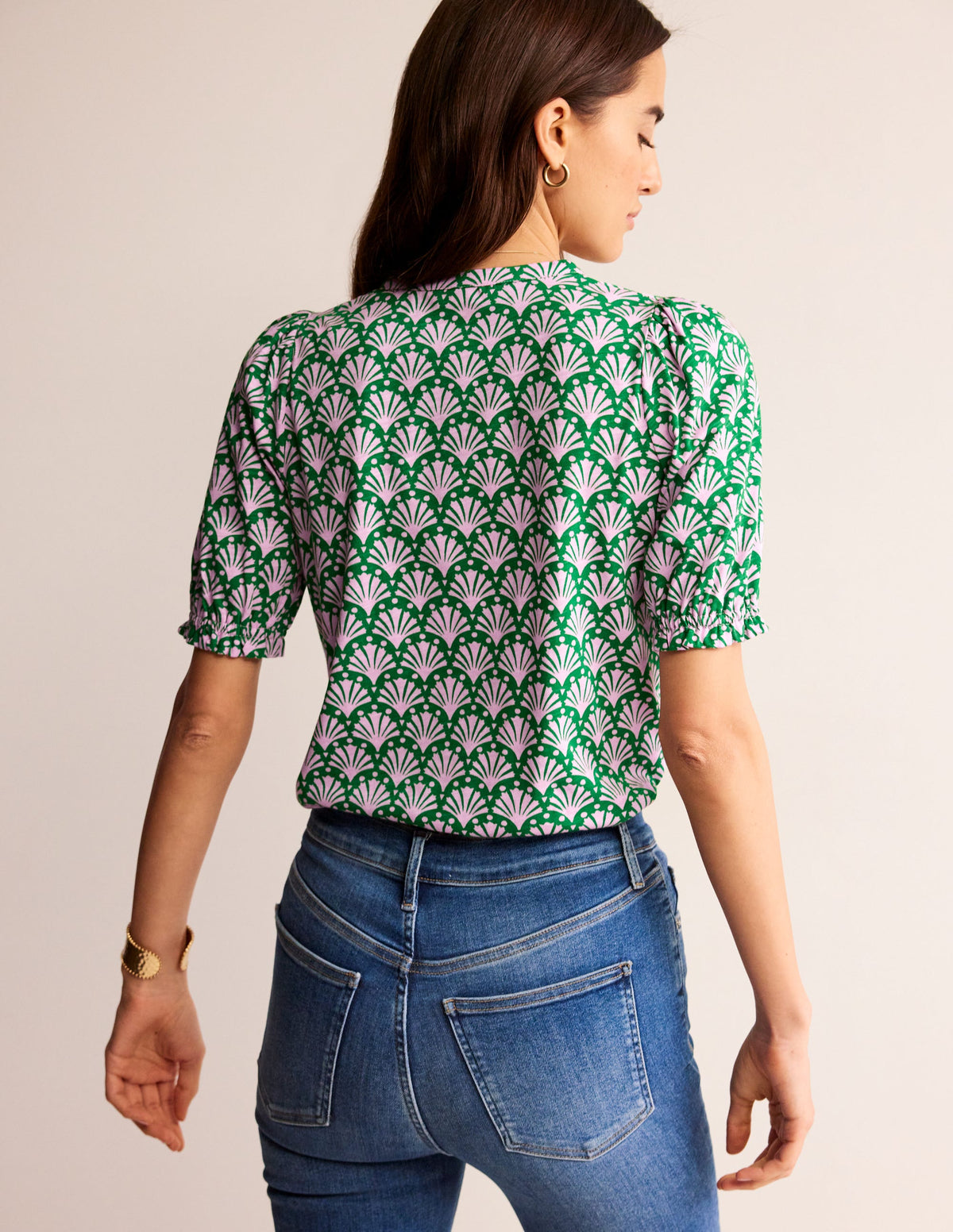 Dolly Puff Sleeve Jersey Shirt-Sweet Lilac, Shells - Image 3