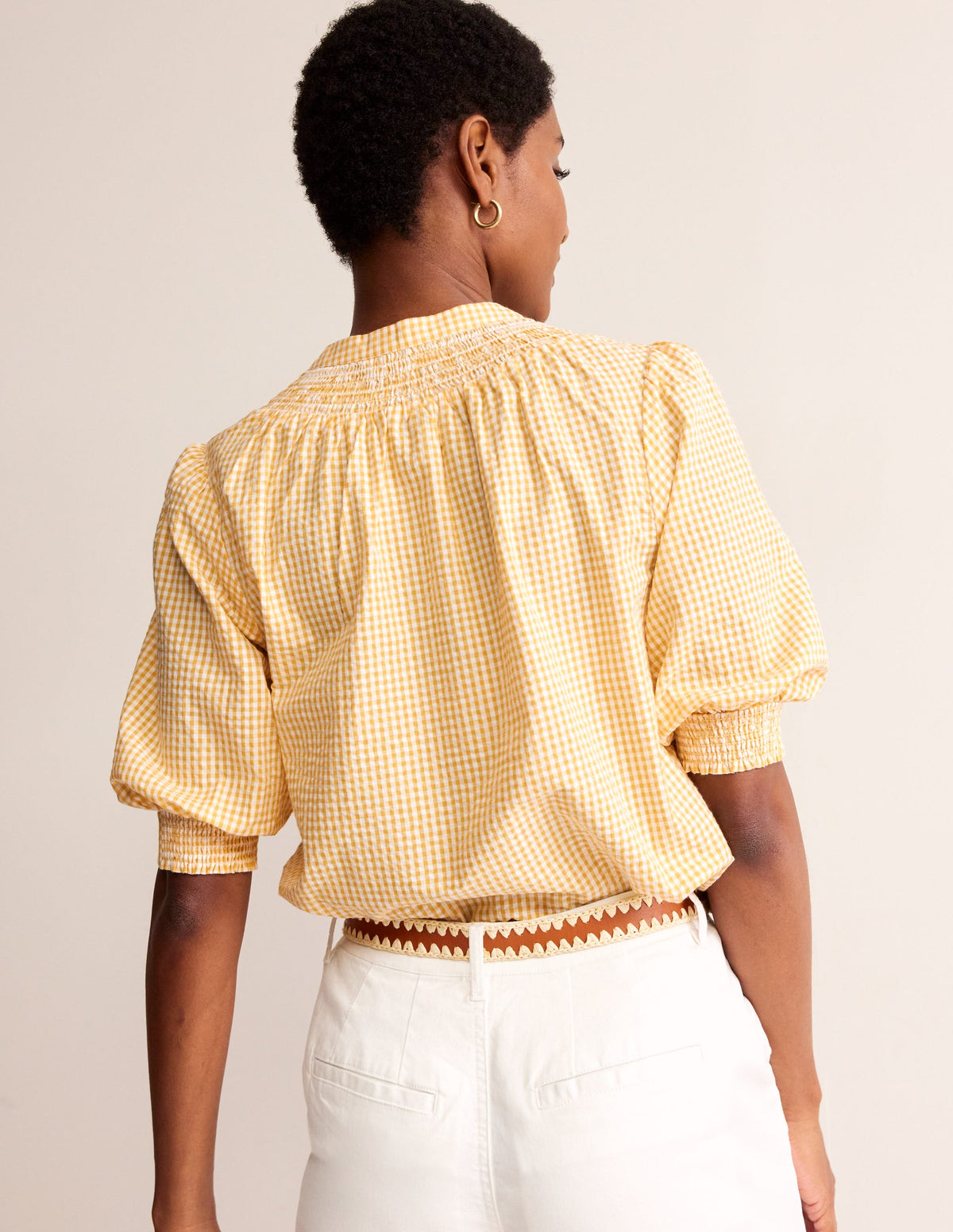 Ada Seersucker Top-Sweet Honeycomb Gingham - Image 3