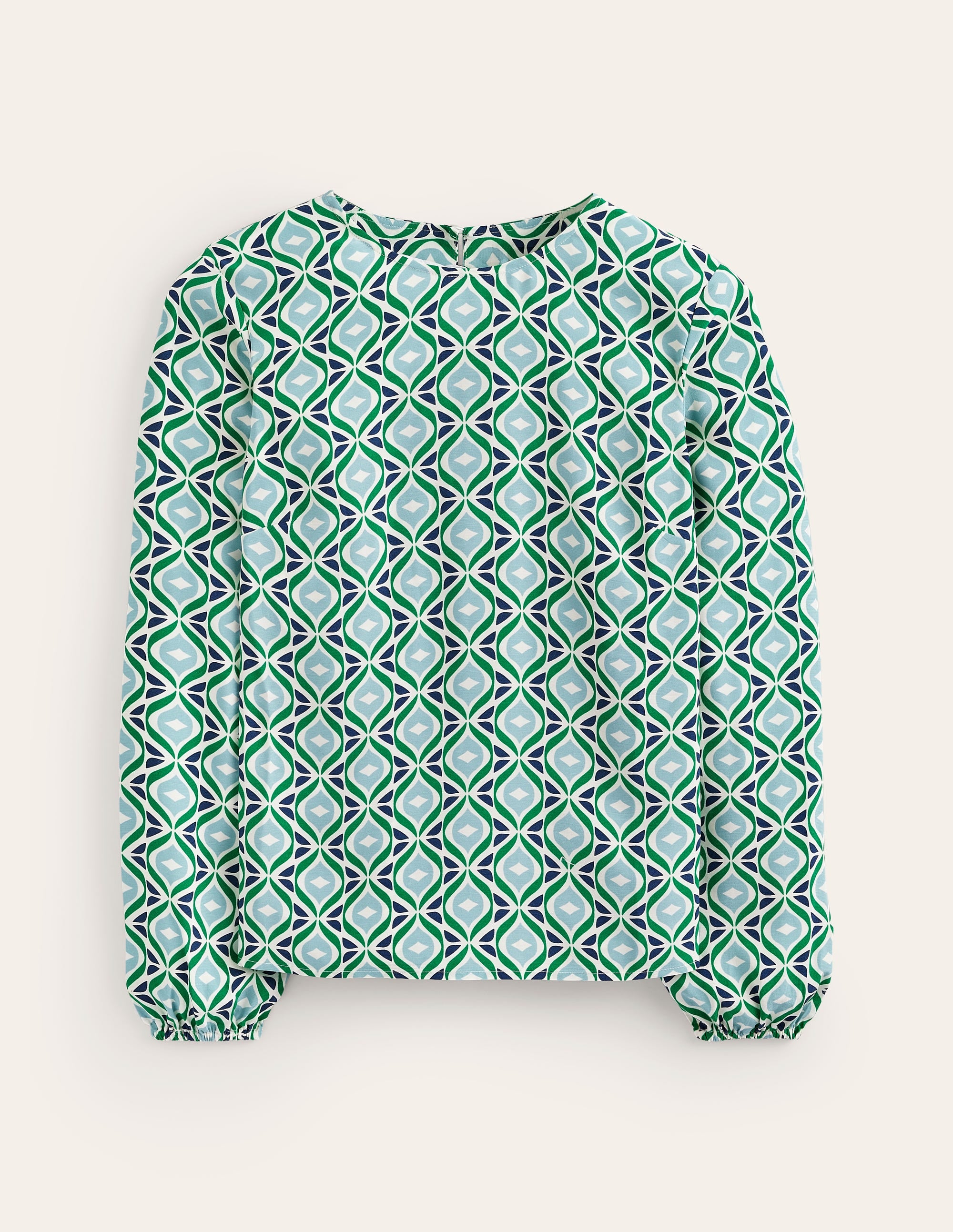 Easy Printed Top-Green Tambourine, Diamond Wave - Image 5