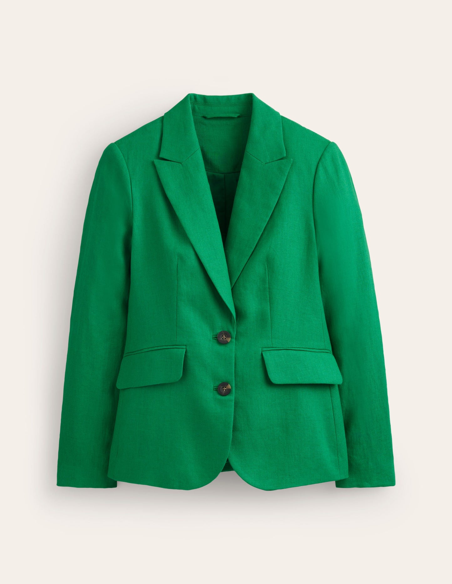 Marylebone Linen Blazer-Green Tambourine