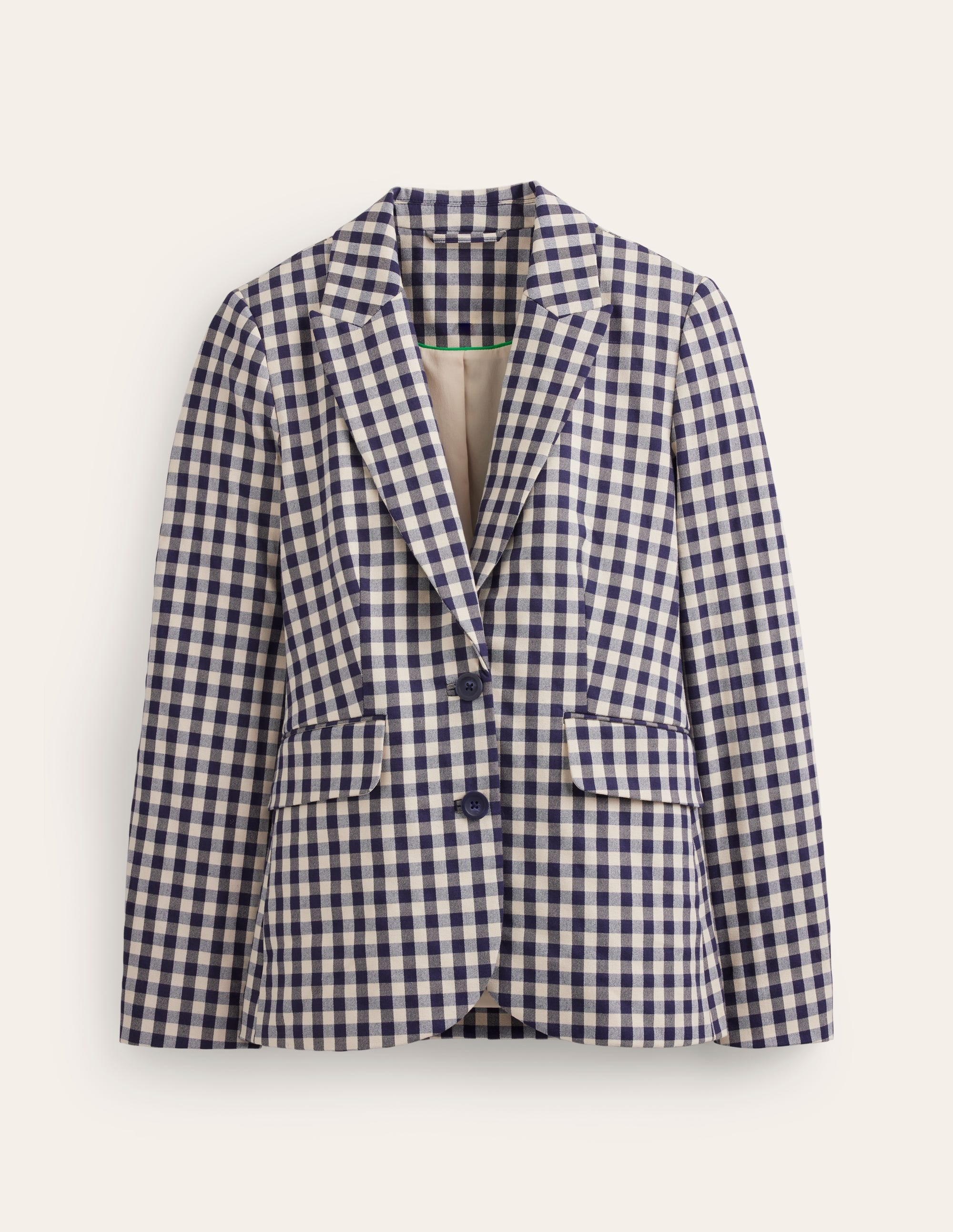 Marylebone Bi-stretch Blazer-Gingham - Image 5