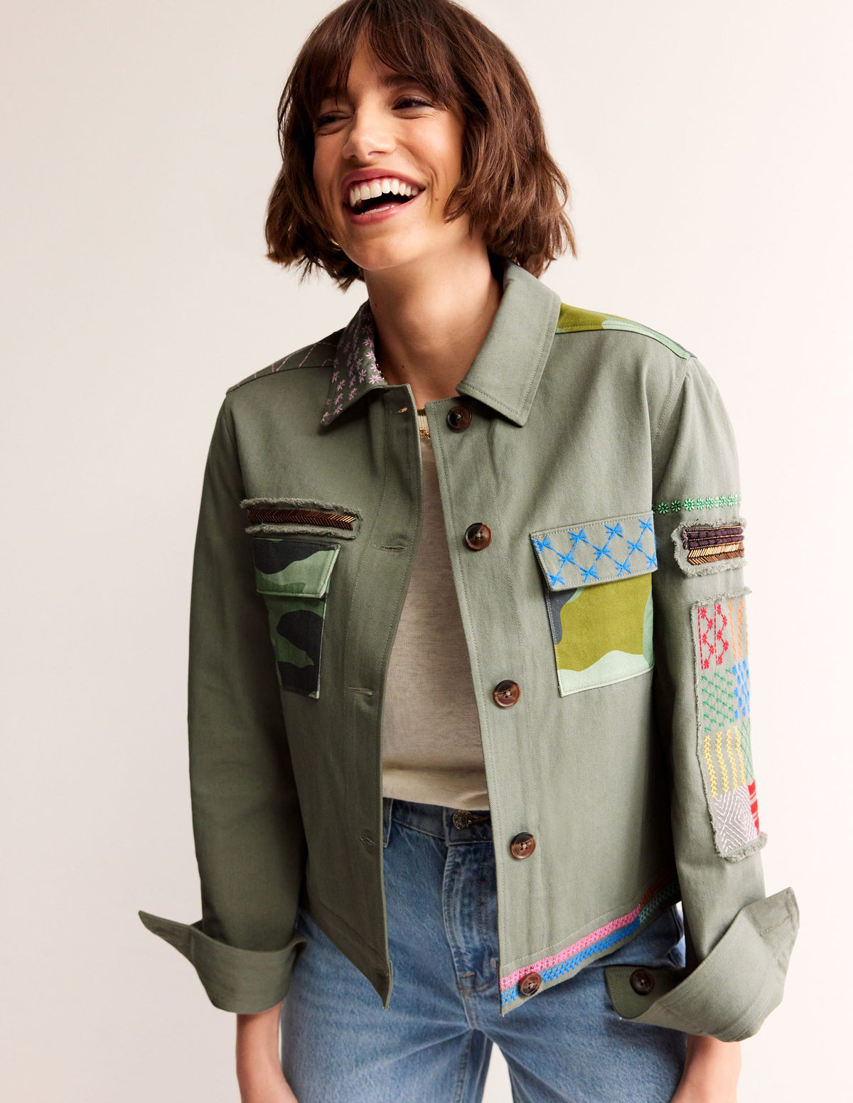Islington Camo Jacket-Khaki-2