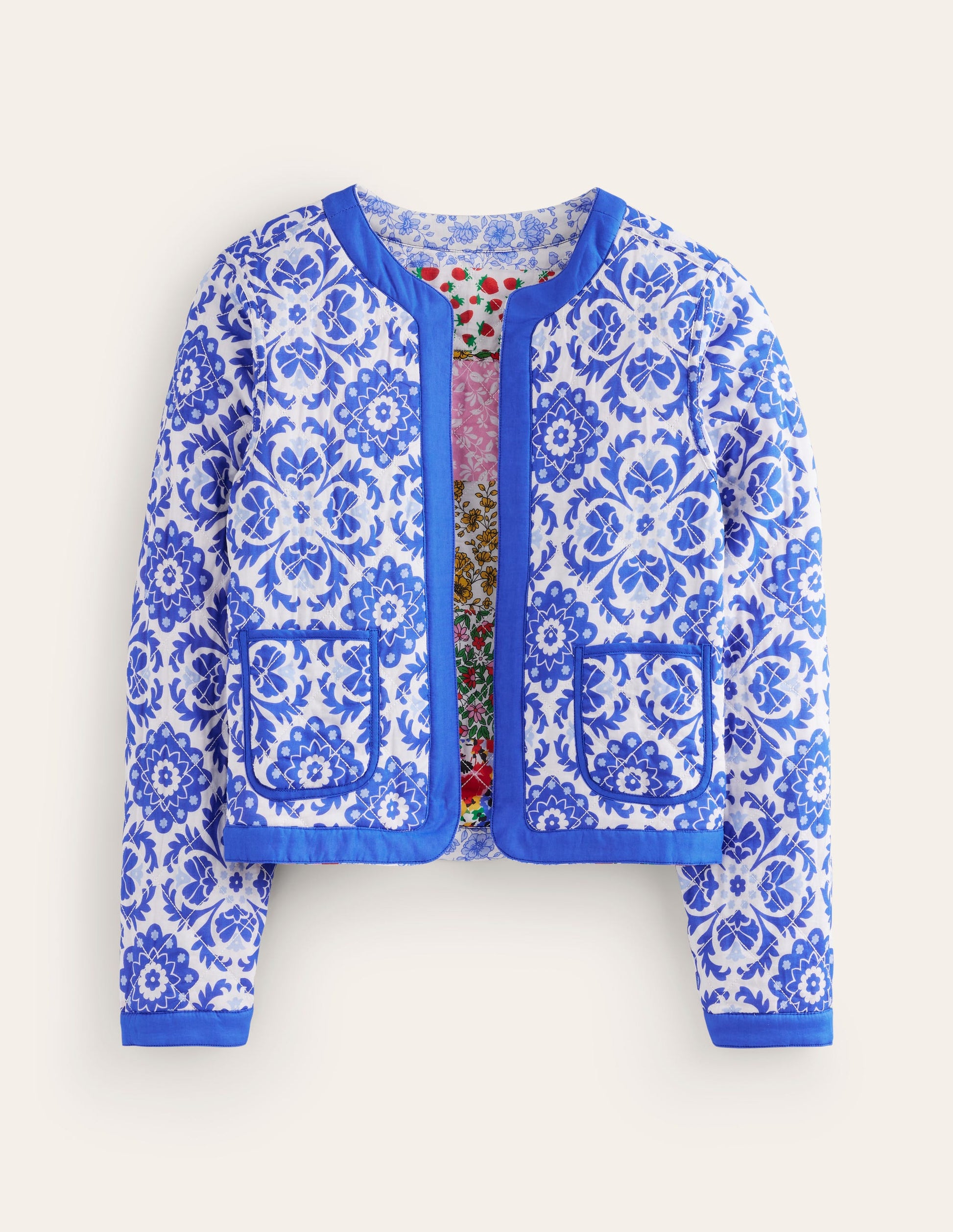 Quilted Reversible Jacket-Multi Floral-6