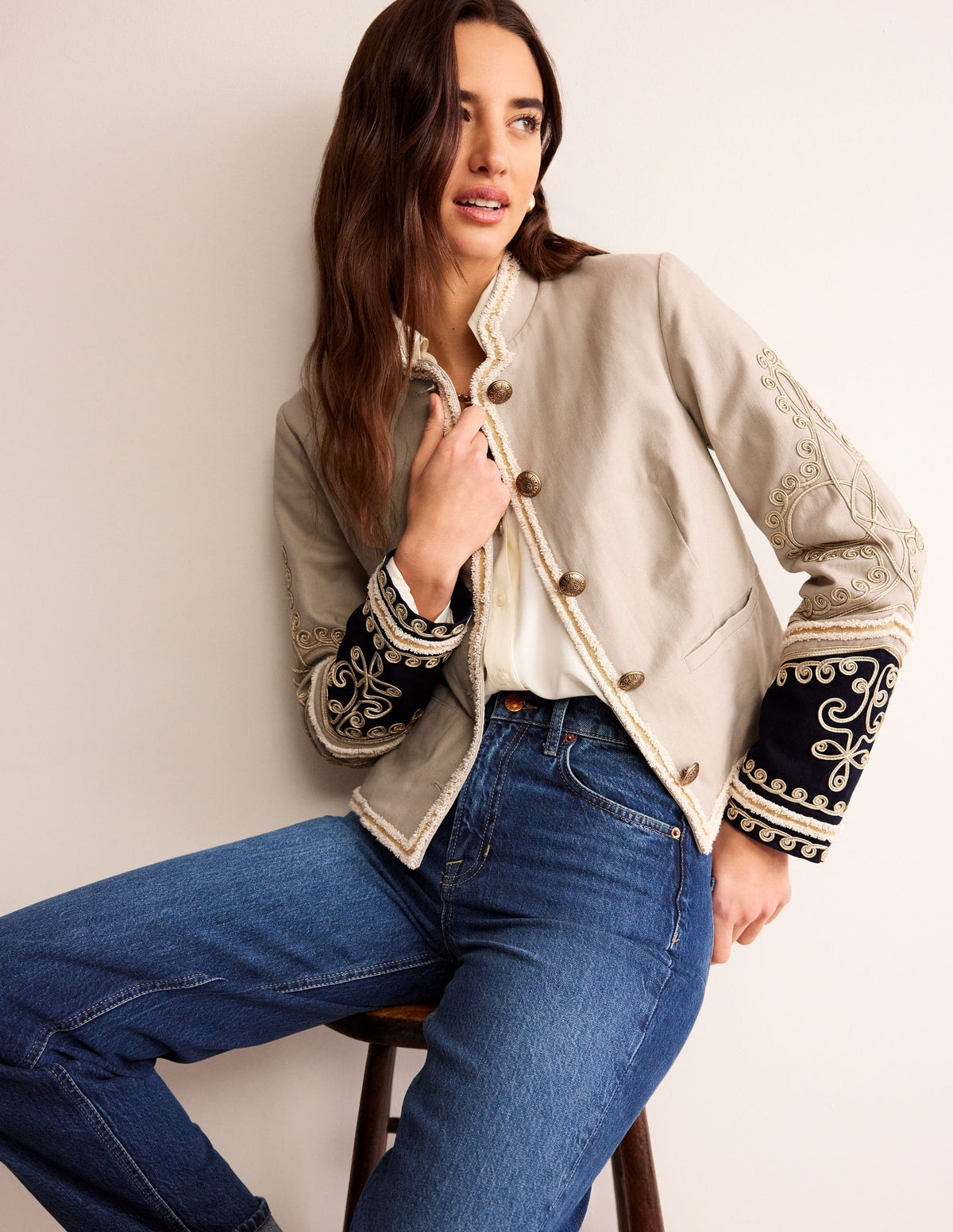 Greenwich Military Jacket-Light Khaki-2