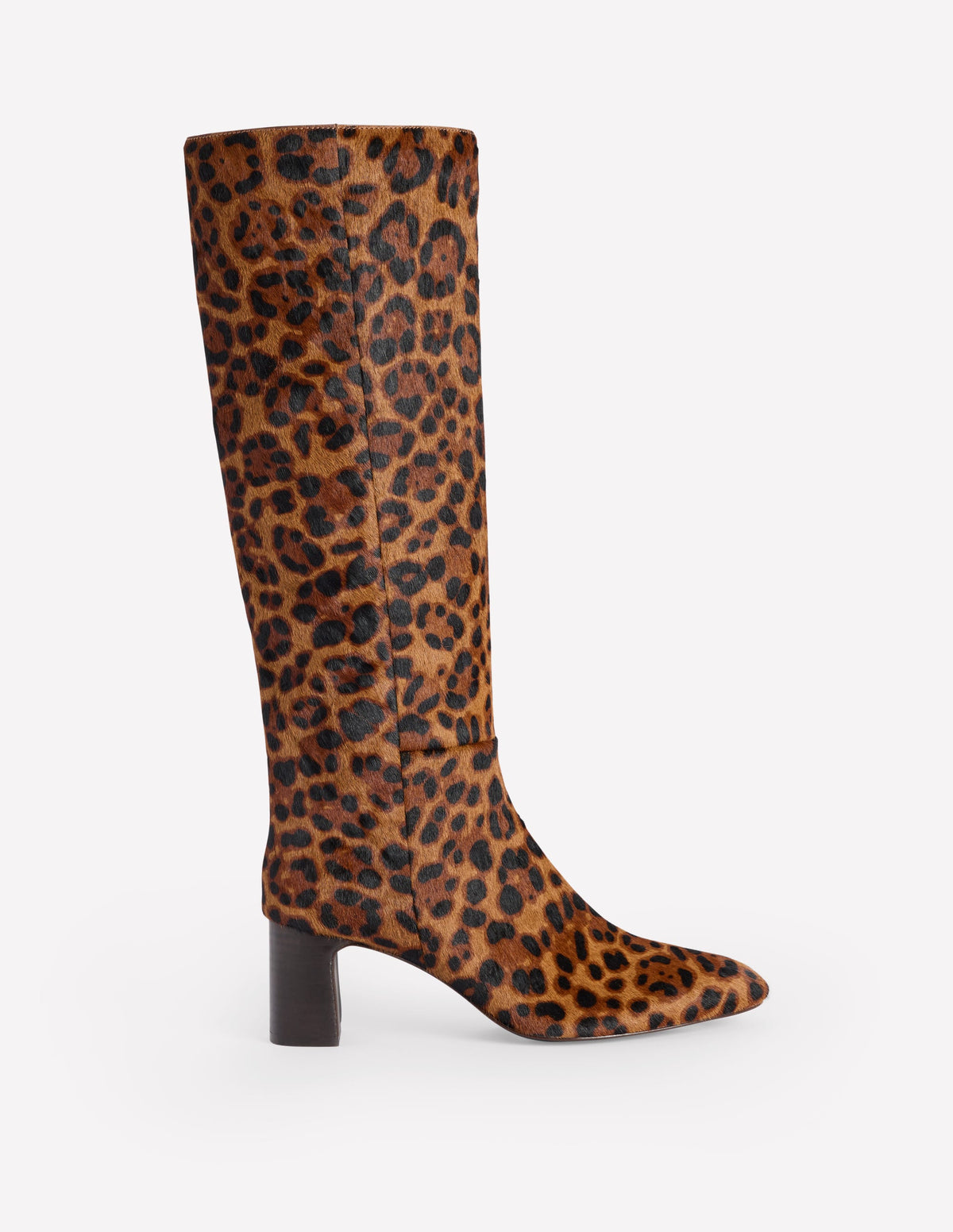 Erica Knee High Leather Boots-Dark Classic Leopard - Image 2