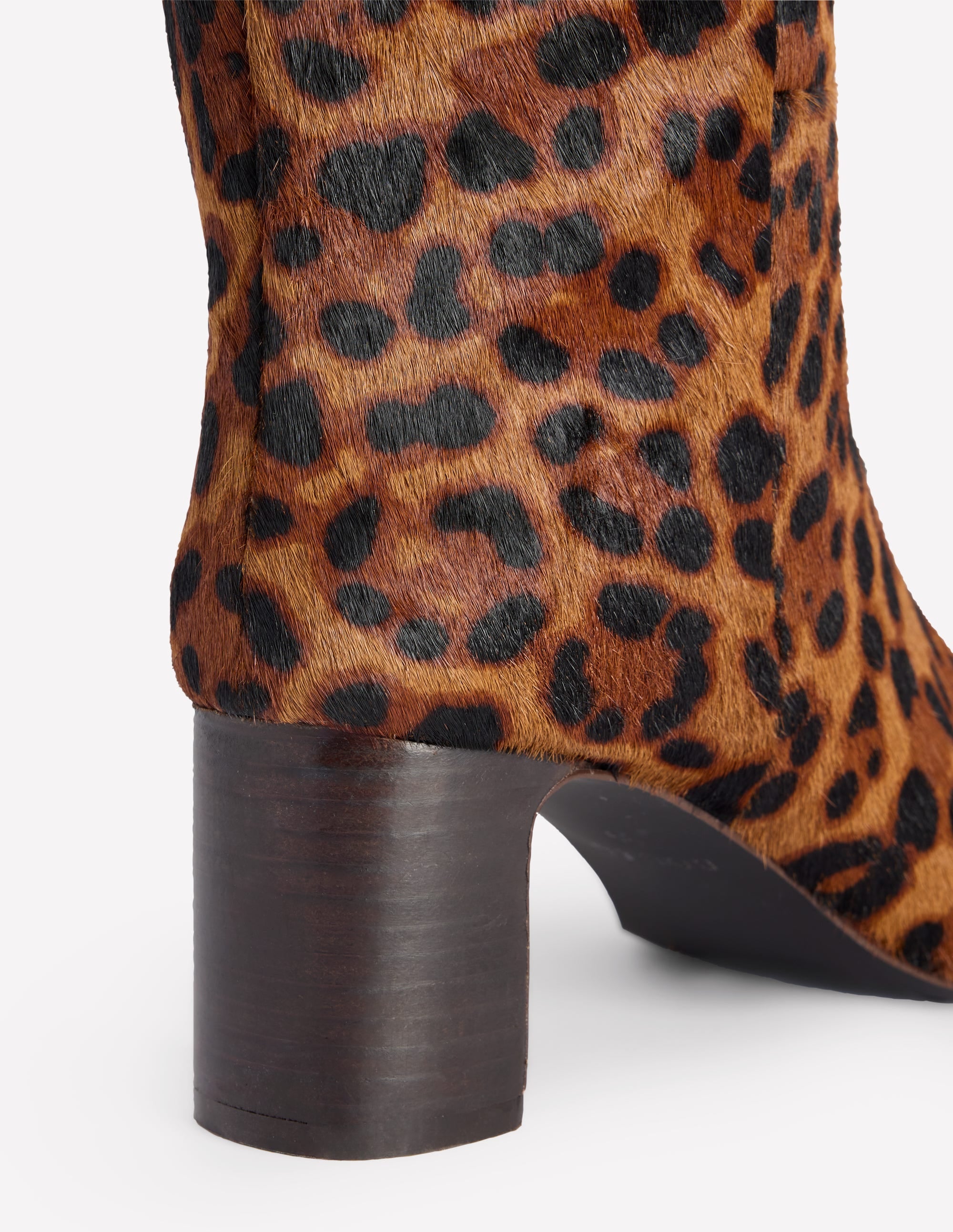 Erica Knee High Leather Boots-Dark Classic Leopard - Image 4