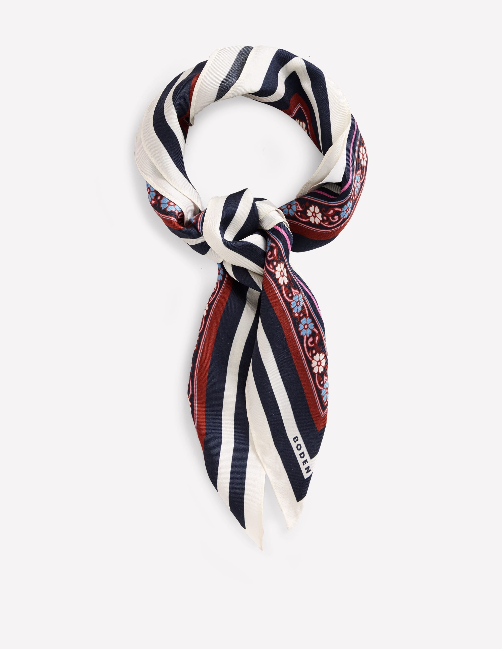 Elisabeth Silk Square Scarf-Multi, Botanical Paisley - Image 2