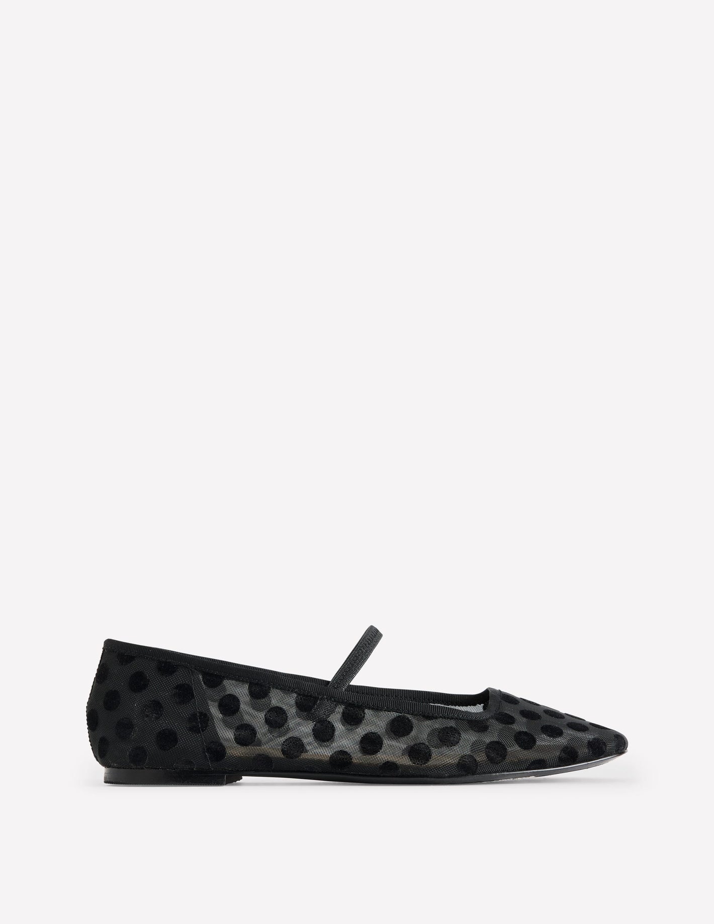 Thea Mary Jane Ballet Flat-Polka Dot Mesh