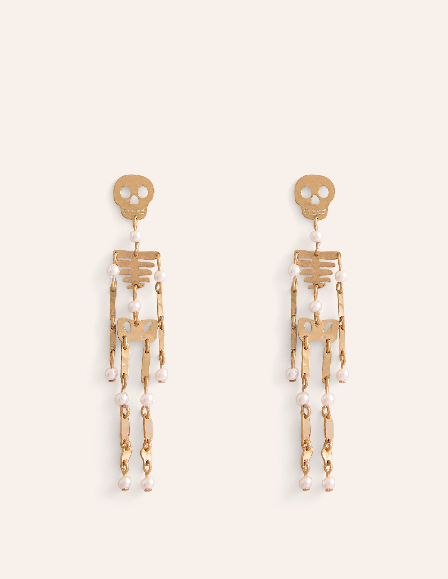 Metal Novelty Earrings-Skeleton