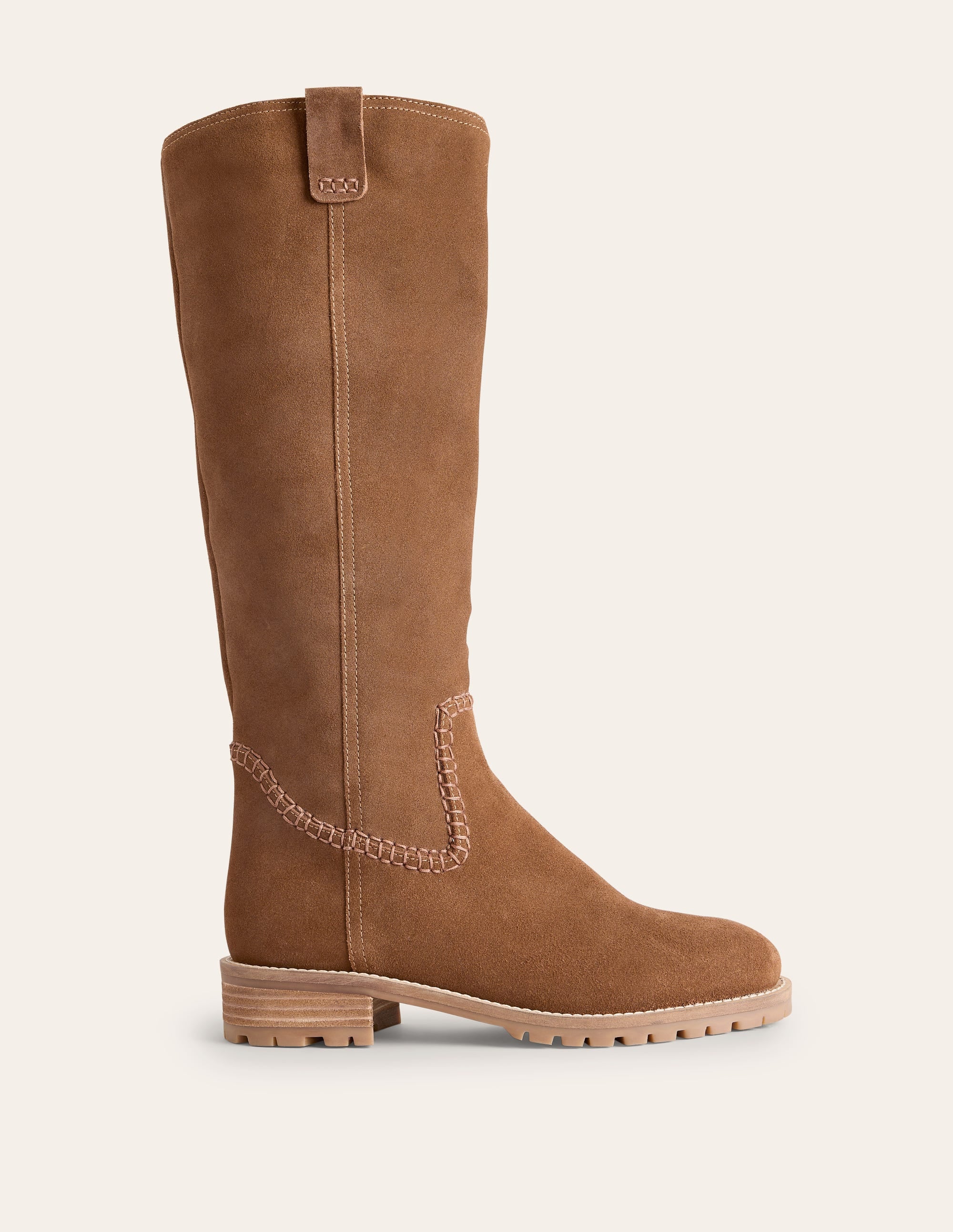 Flat Knee Boots-Tan - Image 2