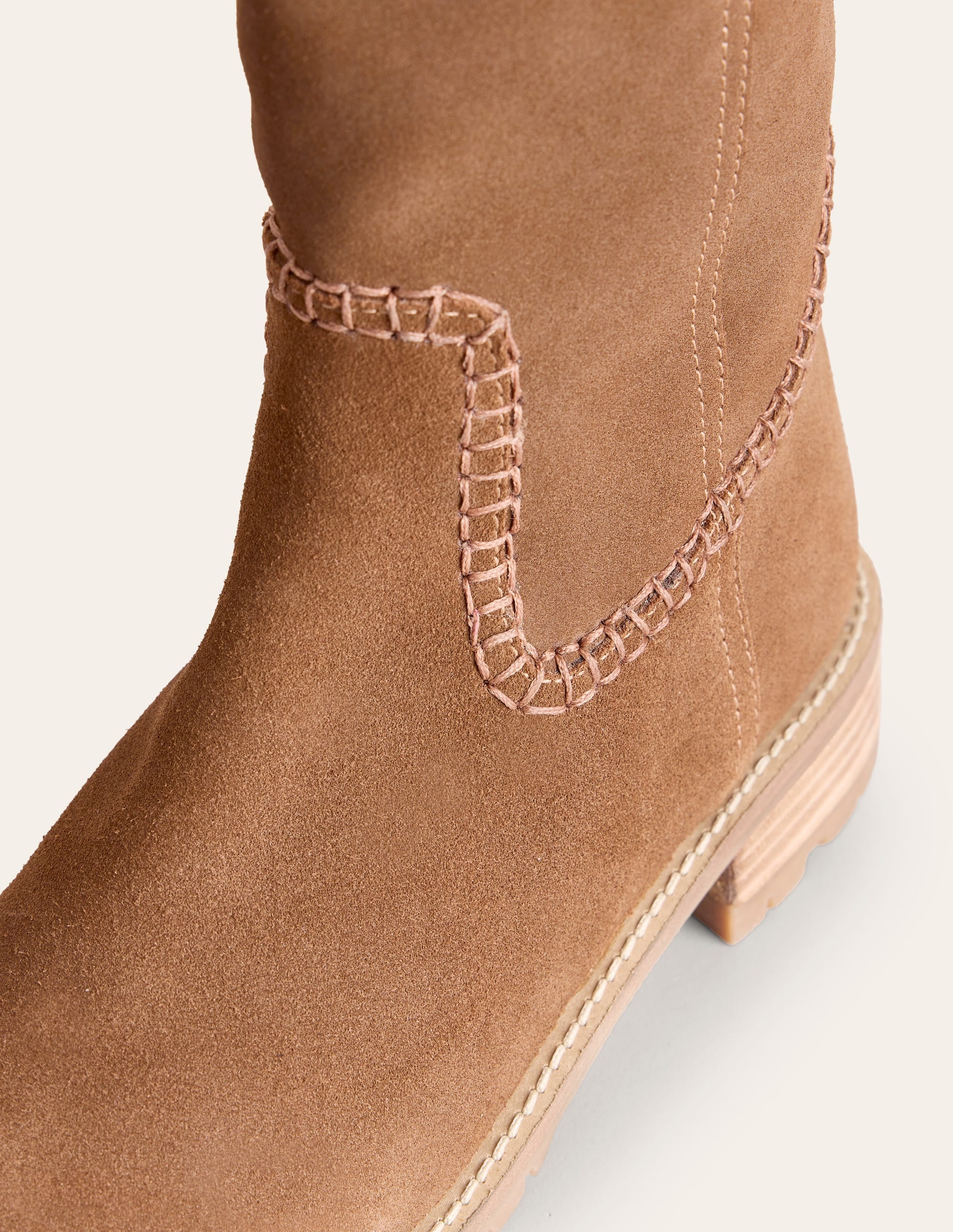 Flat Knee Boots-Tan - Image 4