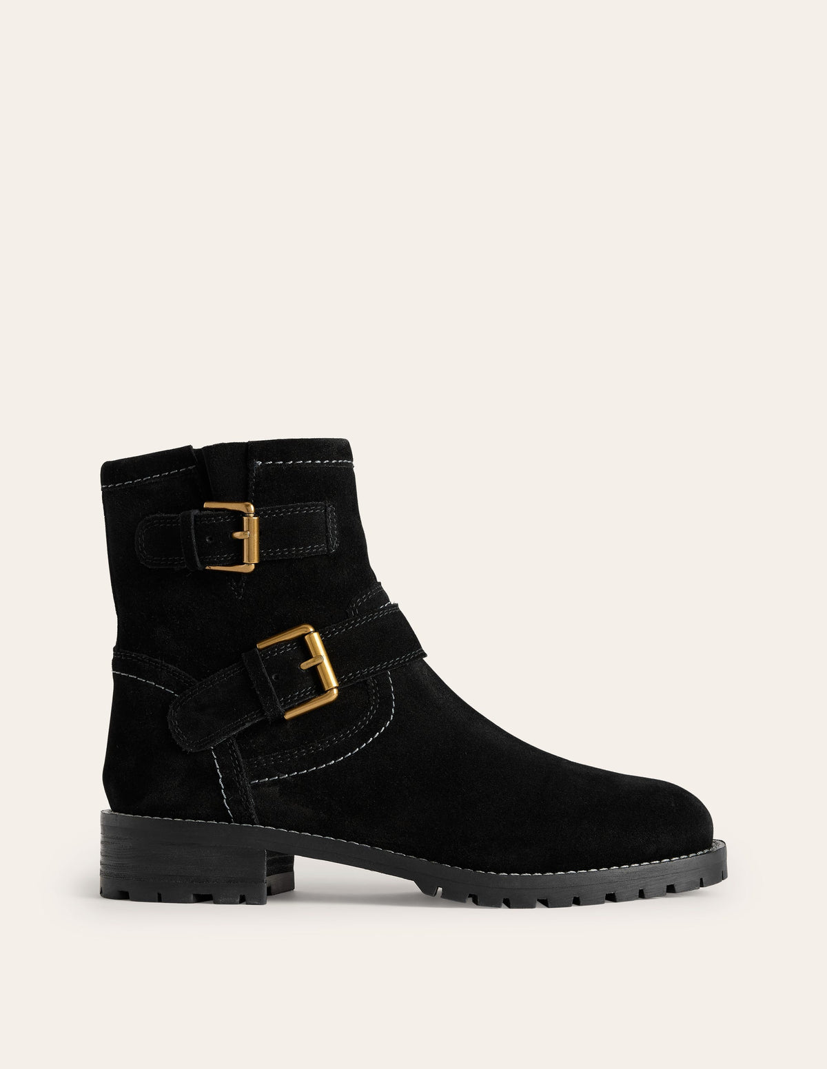 Buckled Biker Boots-Black - Image 2