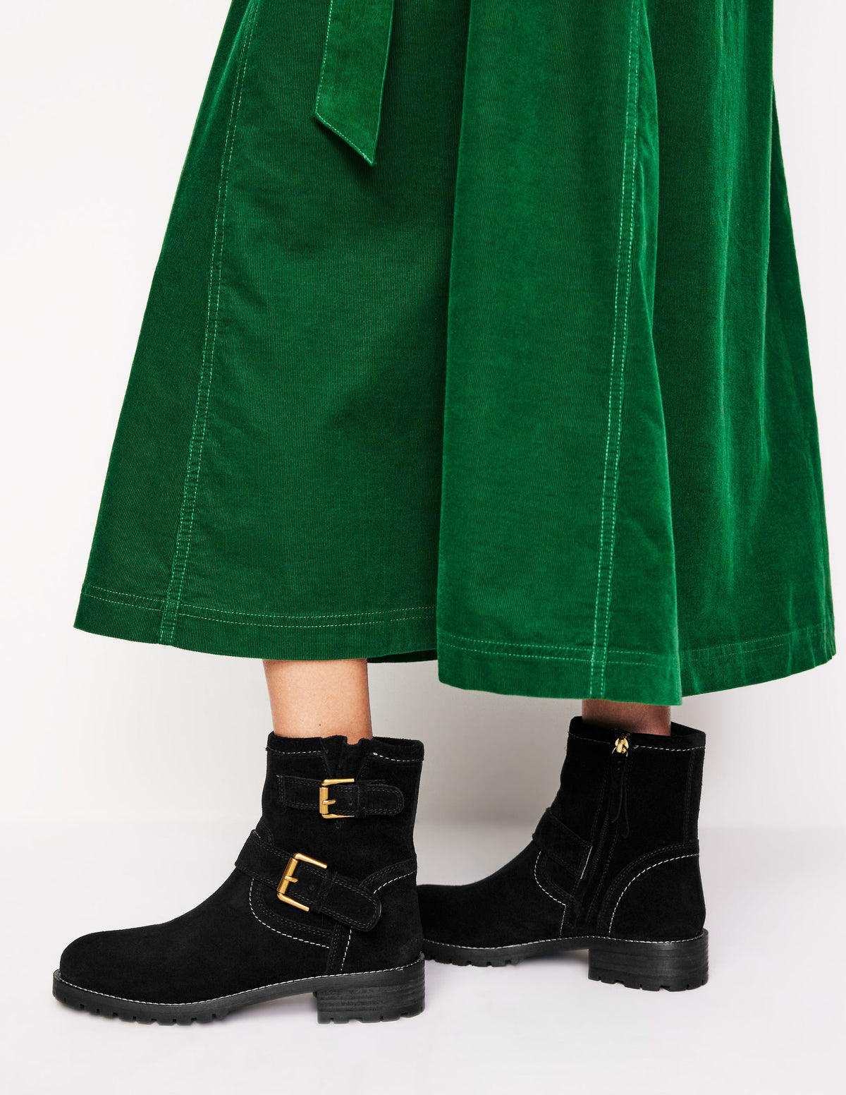 Buckled Biker Boots-Black - Image 1