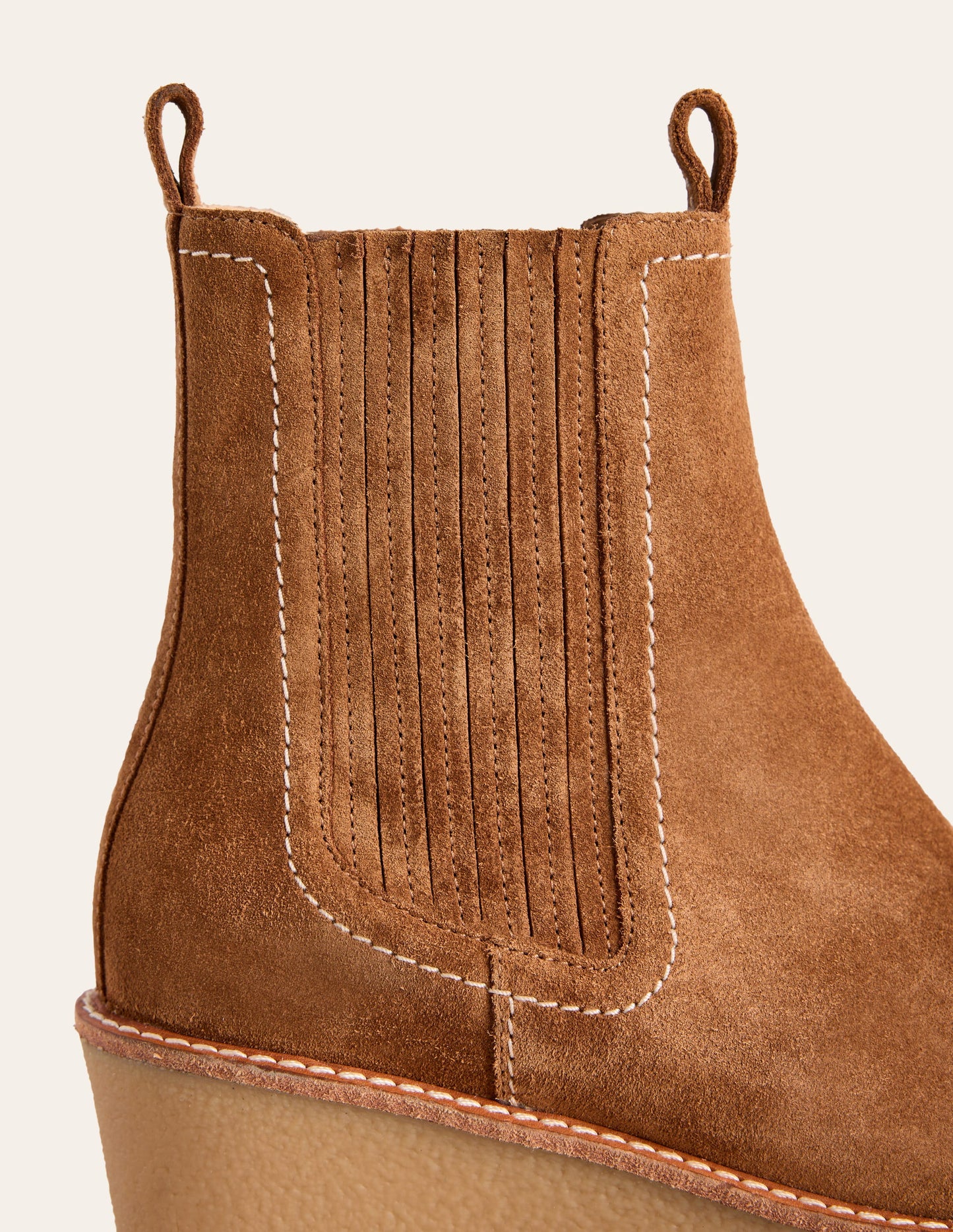 Wedge Ankle Boots-Tan