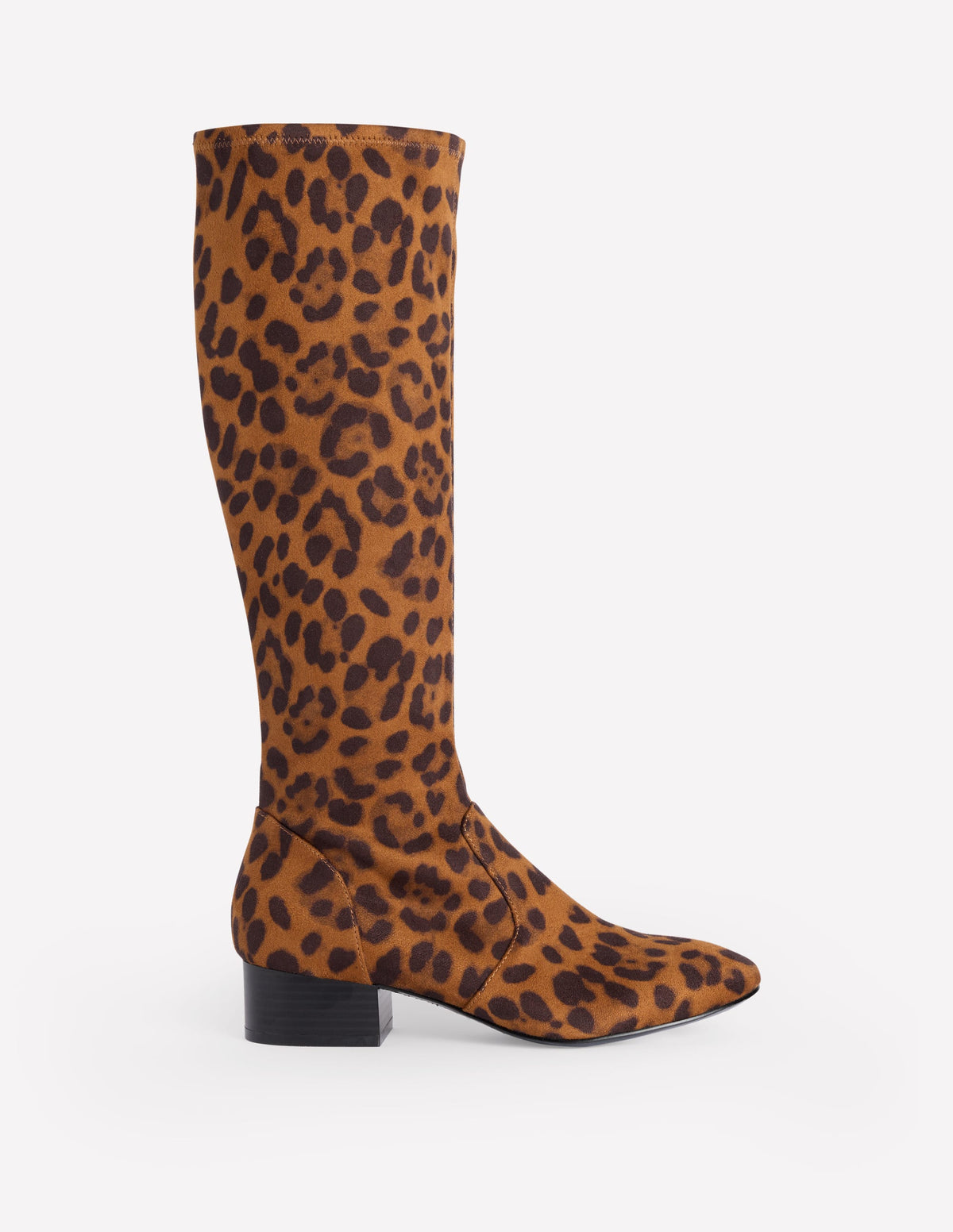 Flat Stretch Knee Boots-Leopard - Image 2
