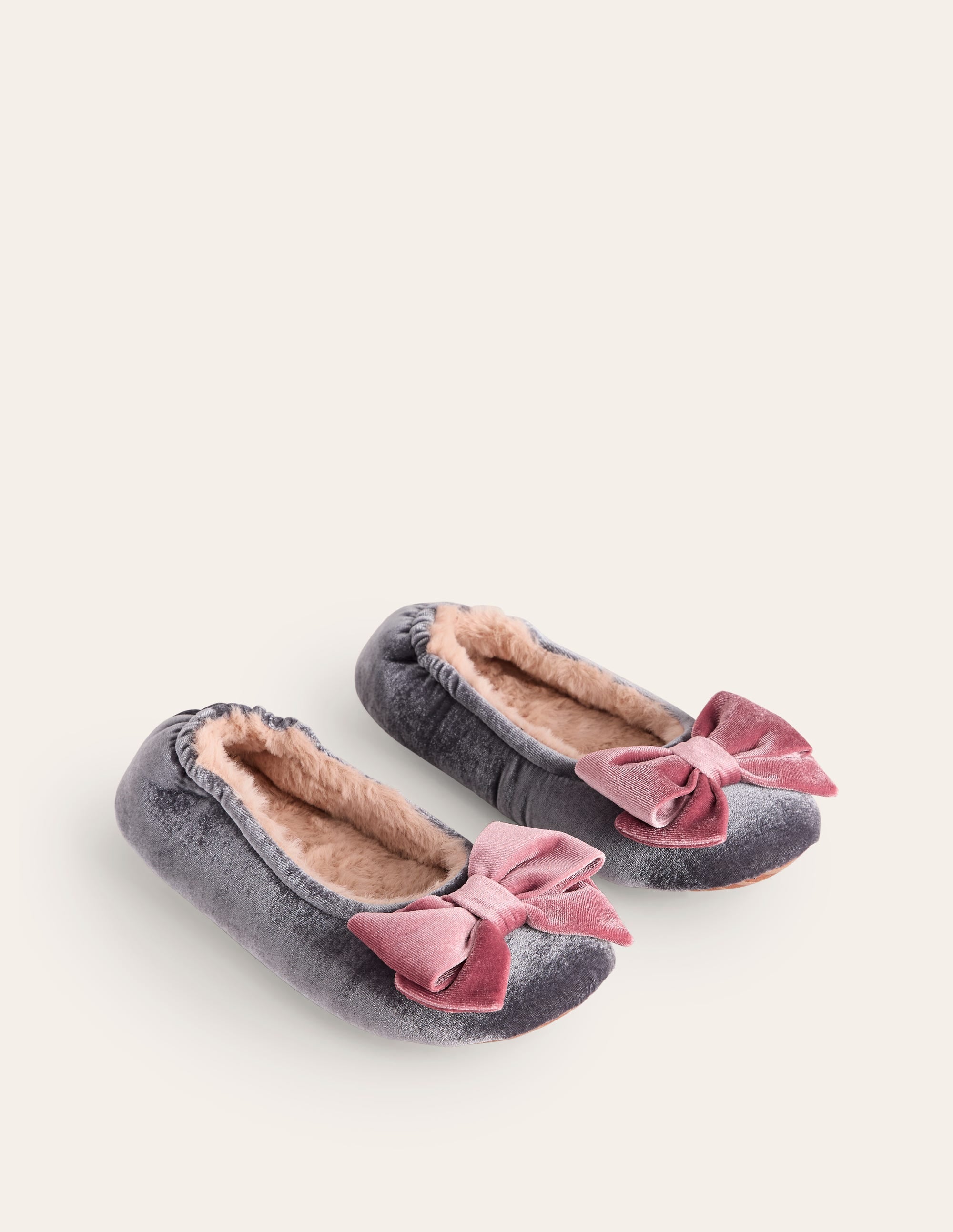 Bow Slippers-Grey - Image 3