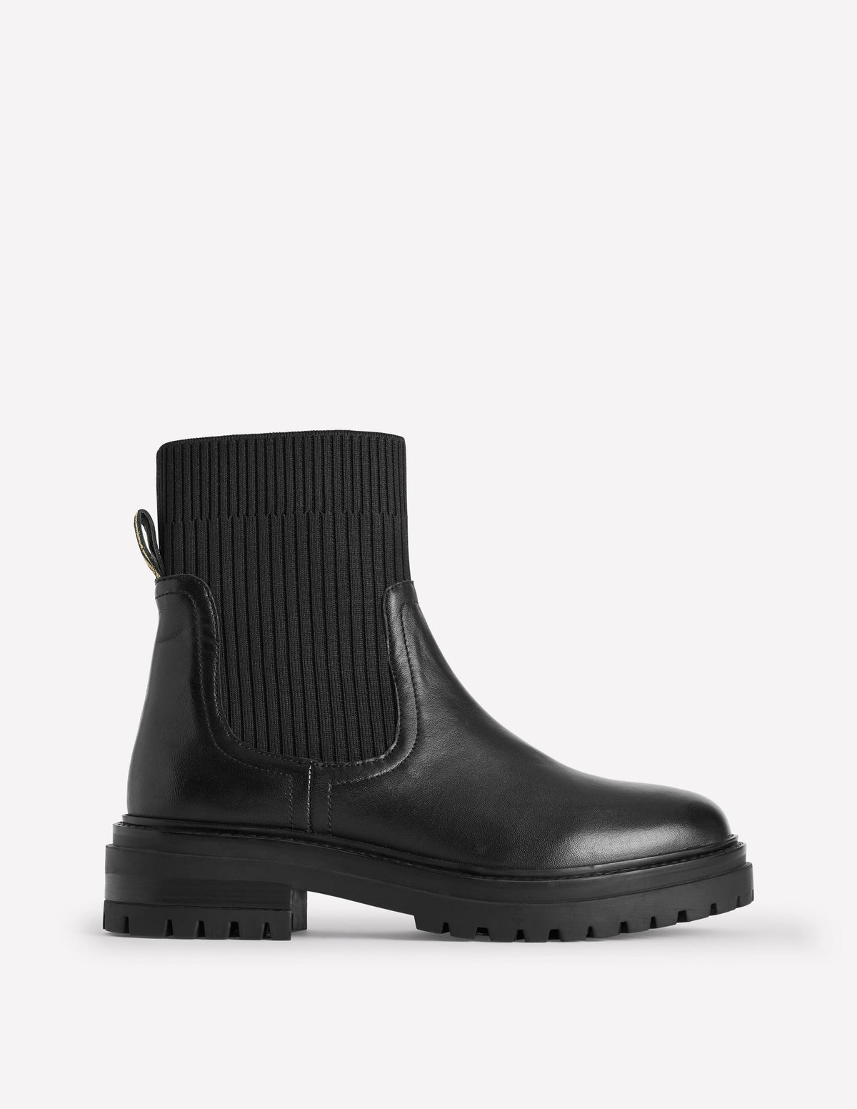 Stretch Chelsea Ankle Boots-Black Leather - Image 3