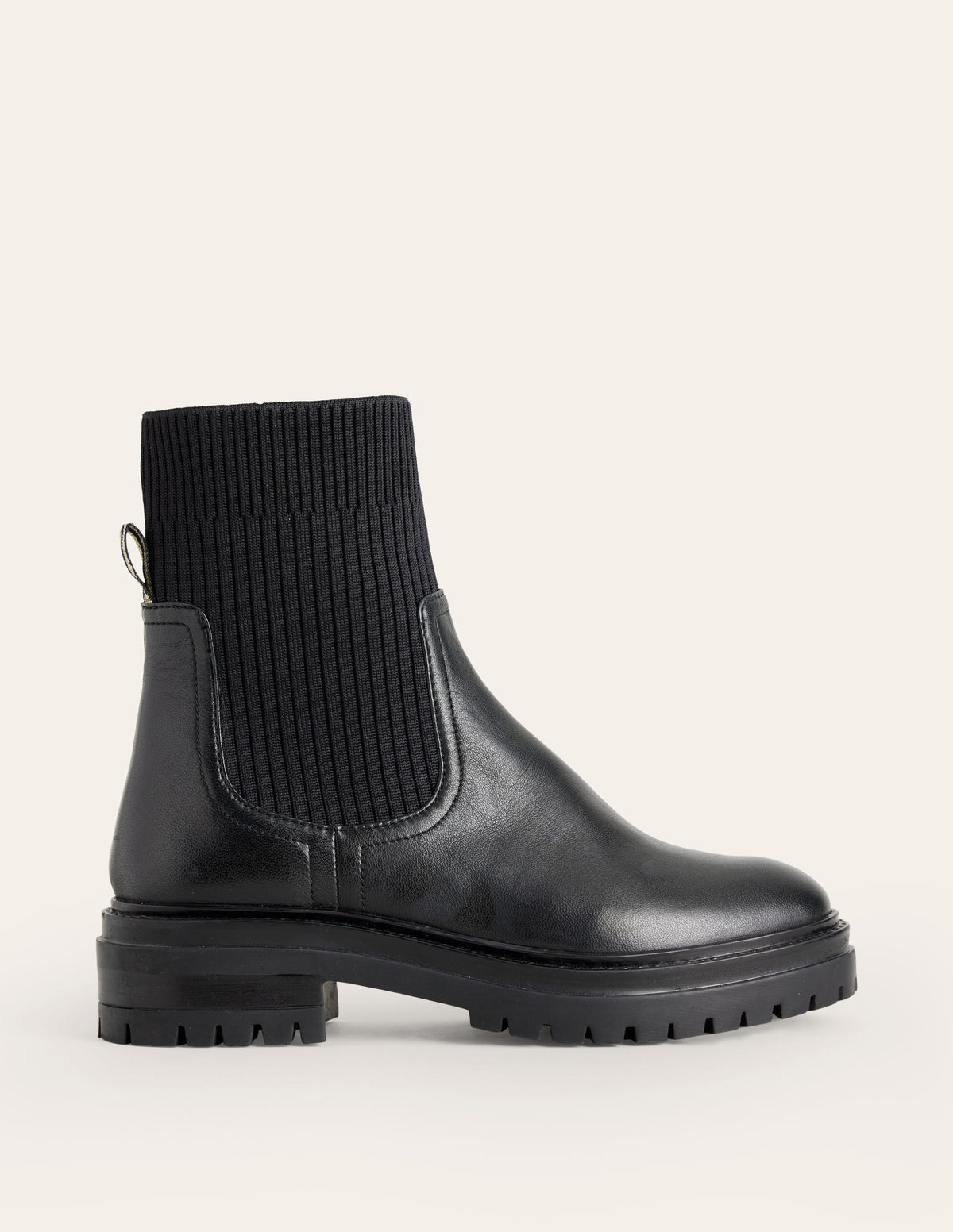 Stretch Chelsea Ankle Boots-Black Leather - Image 2