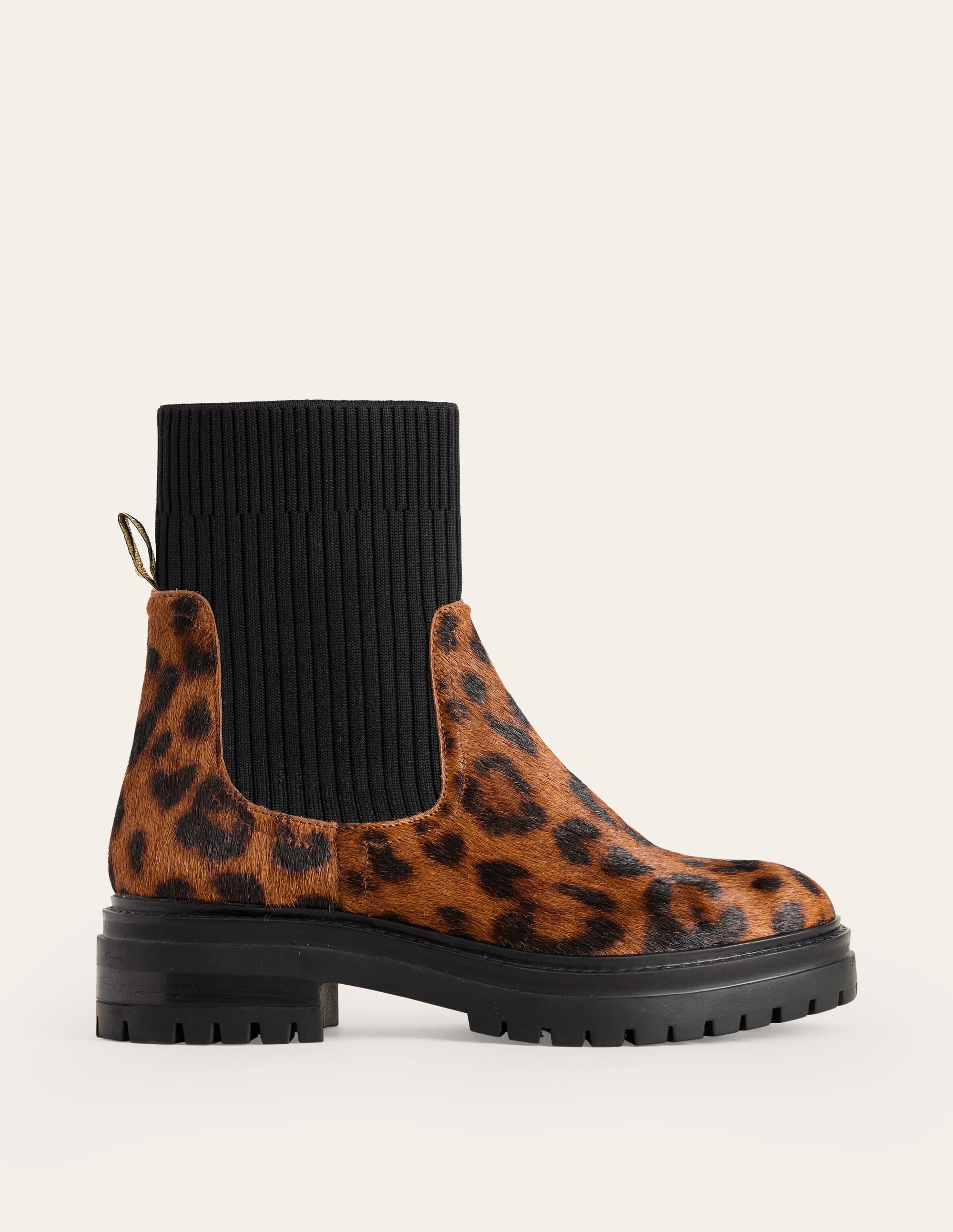 Stretch Chelsea Ankle Boots-Dark Classic Leopard - Image 1