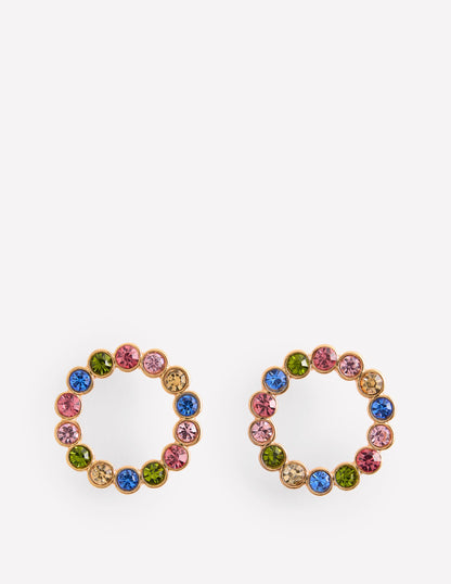 Jewel Hoop Earrings-Multi