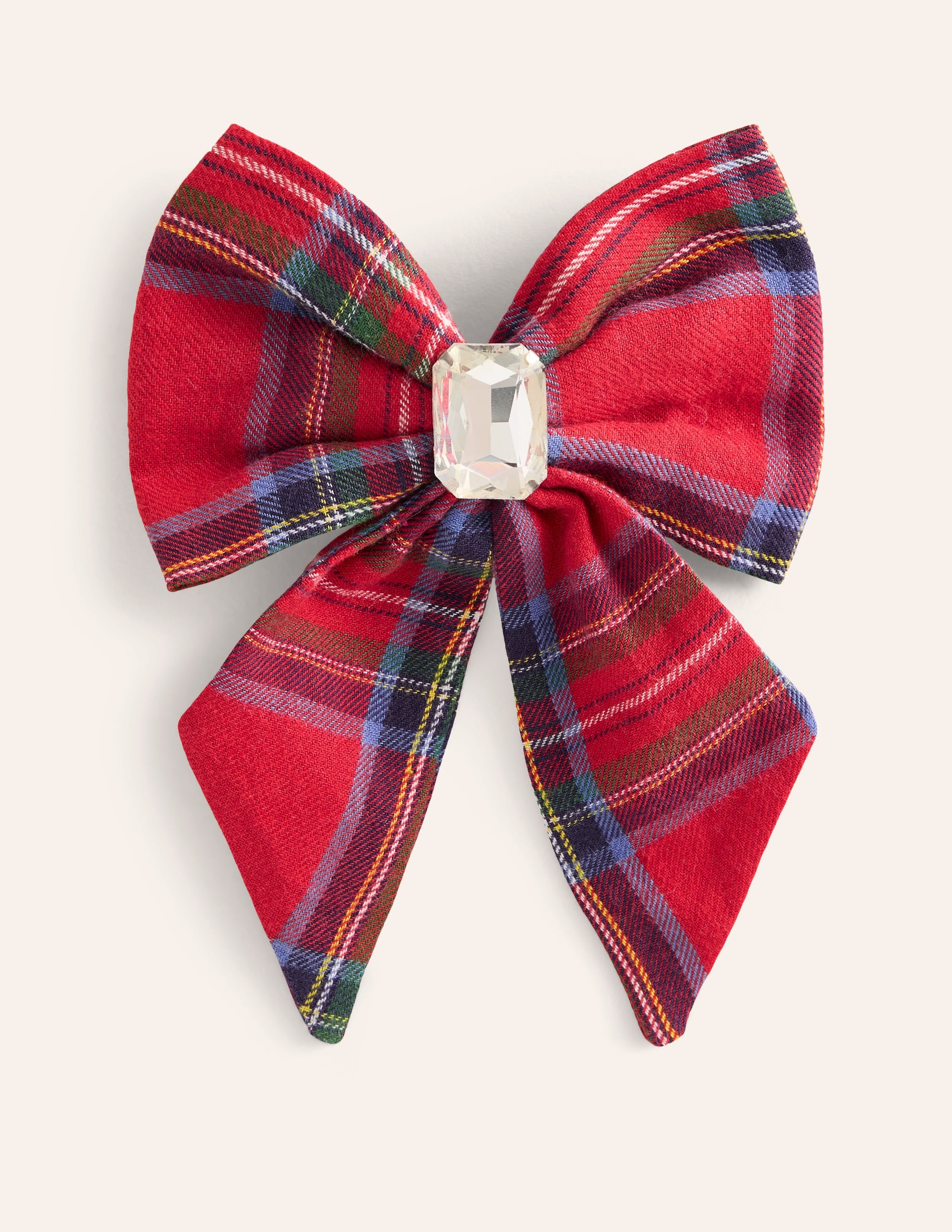 Hair Bow-Red and Blue Check - Image 2