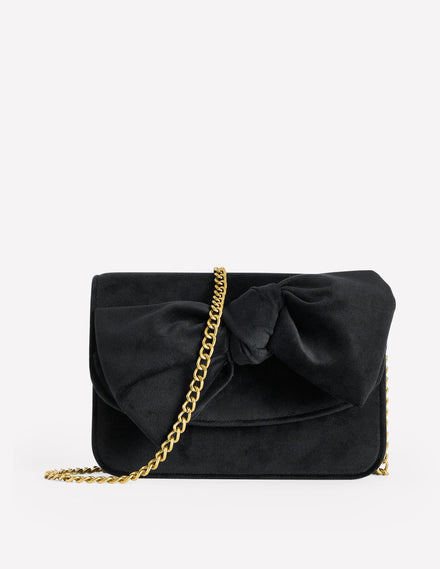 Bow Evening Purse-Black