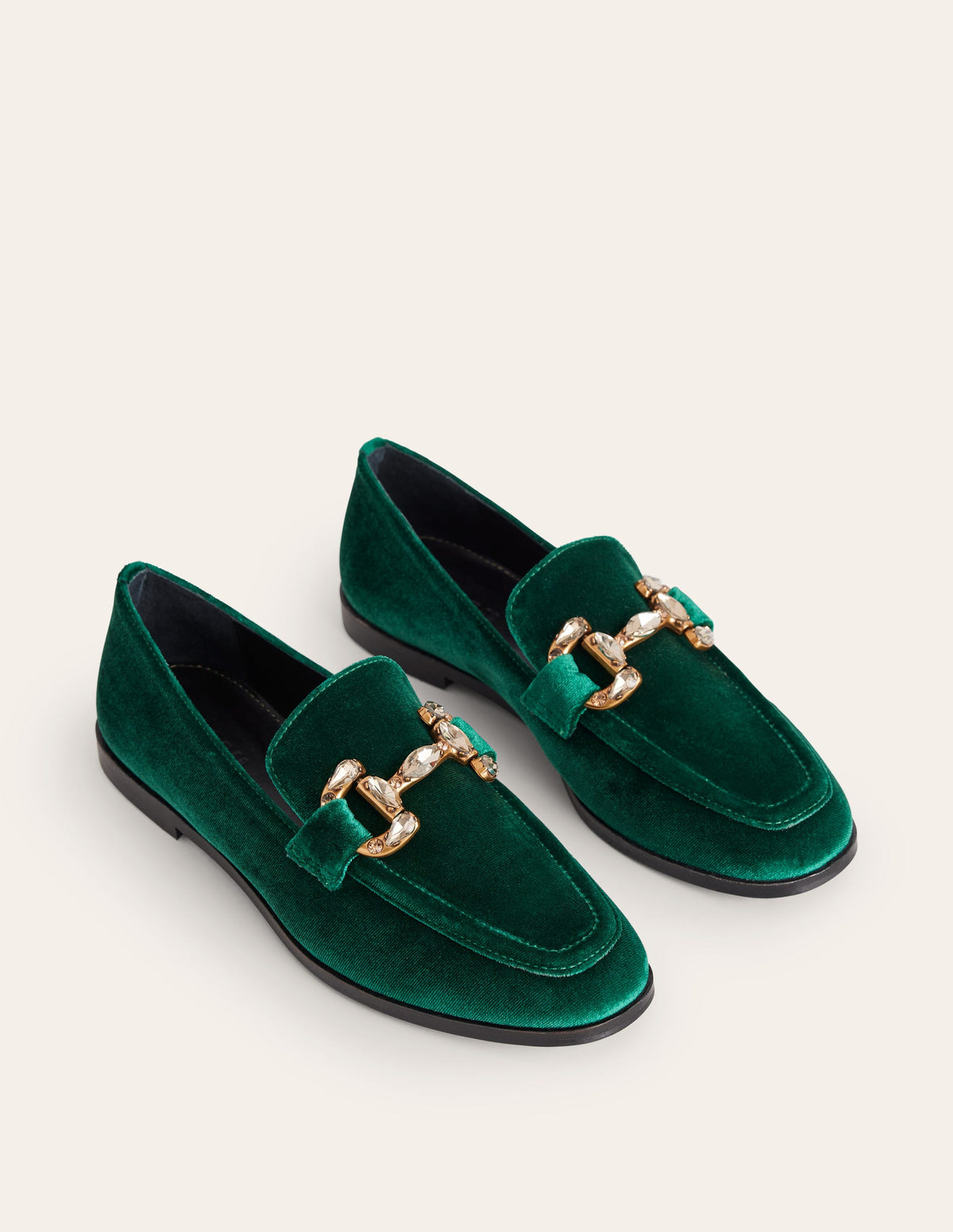 Iris Jewelled Snaffle Loafers-Glade Velvet - Image 3