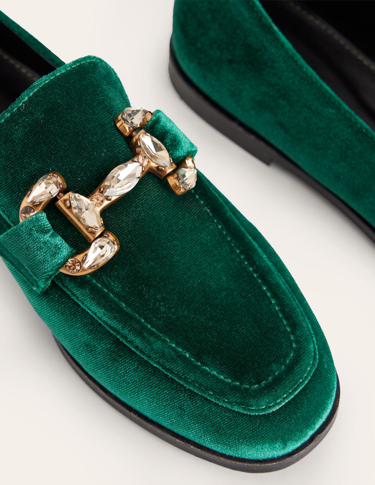 Iris Jewelled Snaffle Loafers-Glade Velvet - Image 4