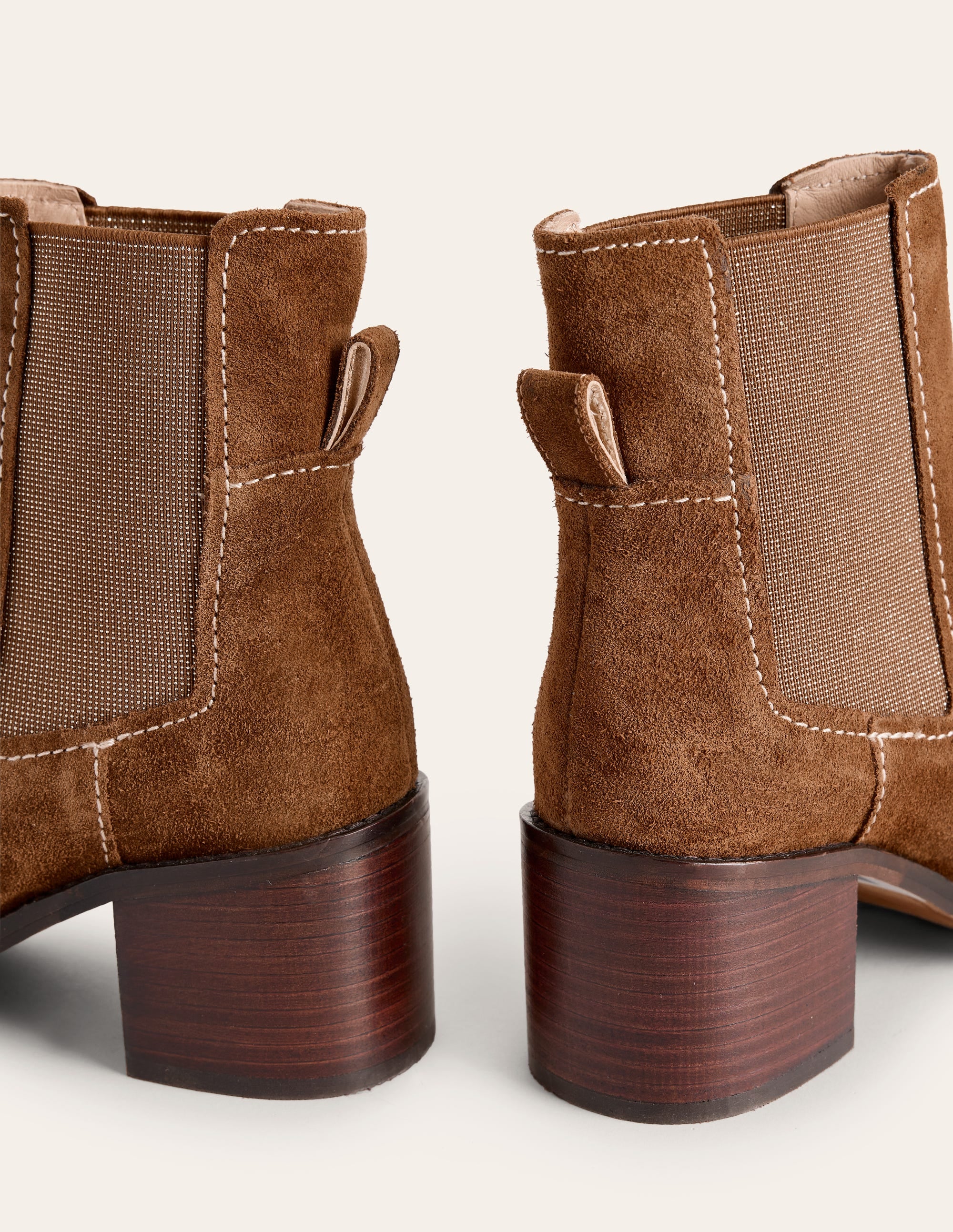 Chelsea Block Heel Boots-Tan - Image 4